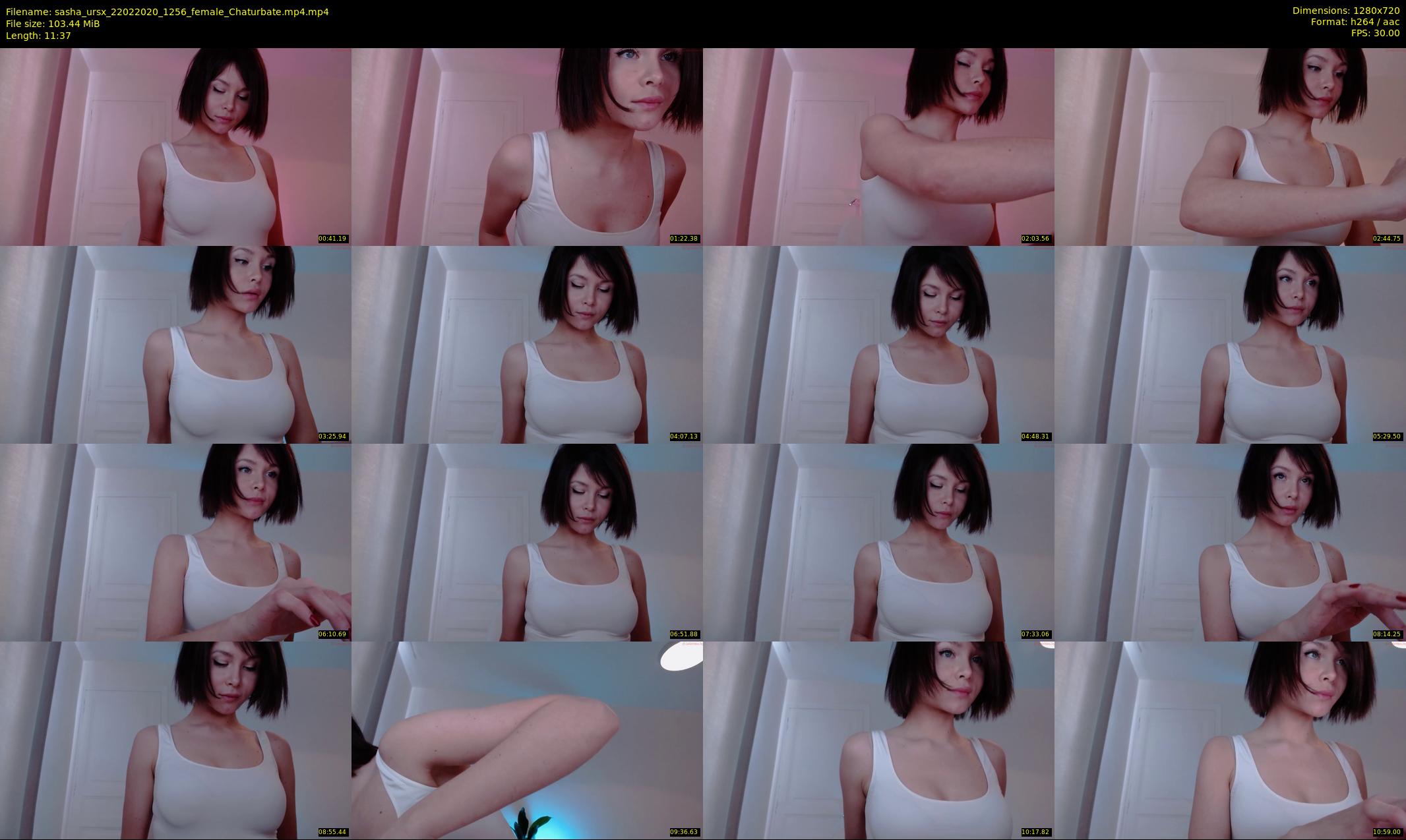 sasha_ursx — 12 minute Chaturbate female cam show recording, 720p, Feb 22, 2020