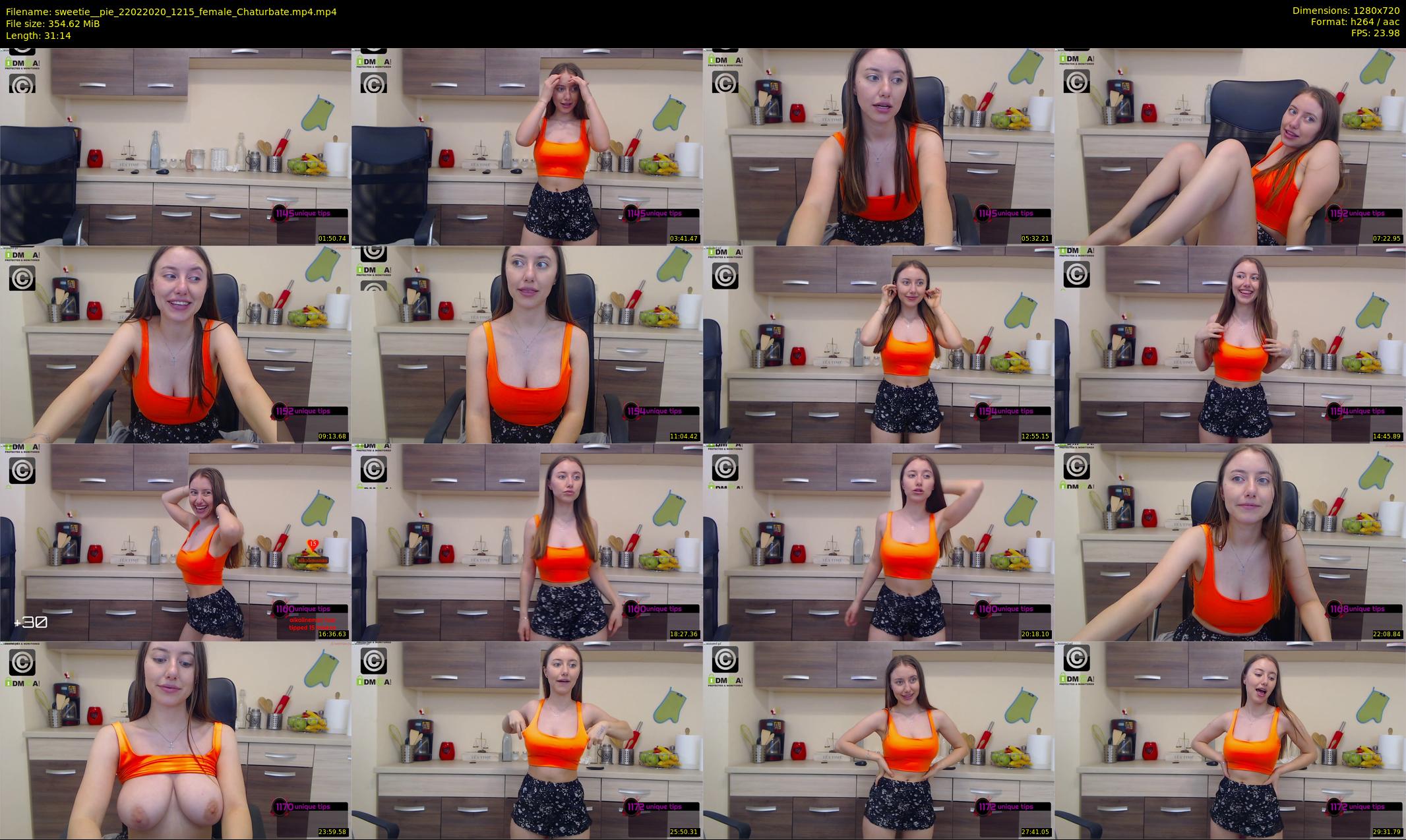 sweetie__pie — 32 minute Chaturbate female cam show recording, 720p, Feb 22, 2020
