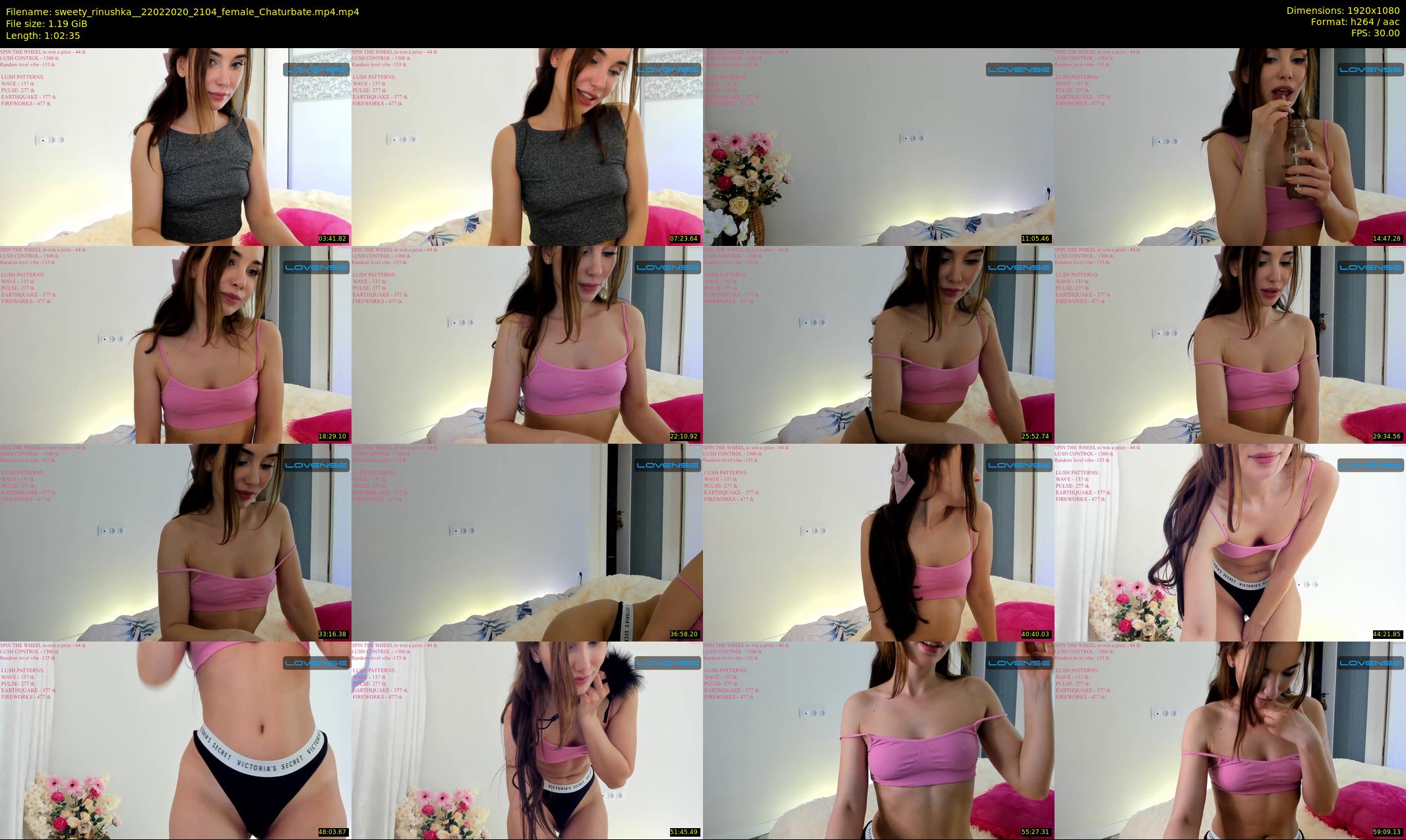 sweety_rinushka_ — 63 minute Chaturbate female cam show recording, 1080p, Feb 22, 2020