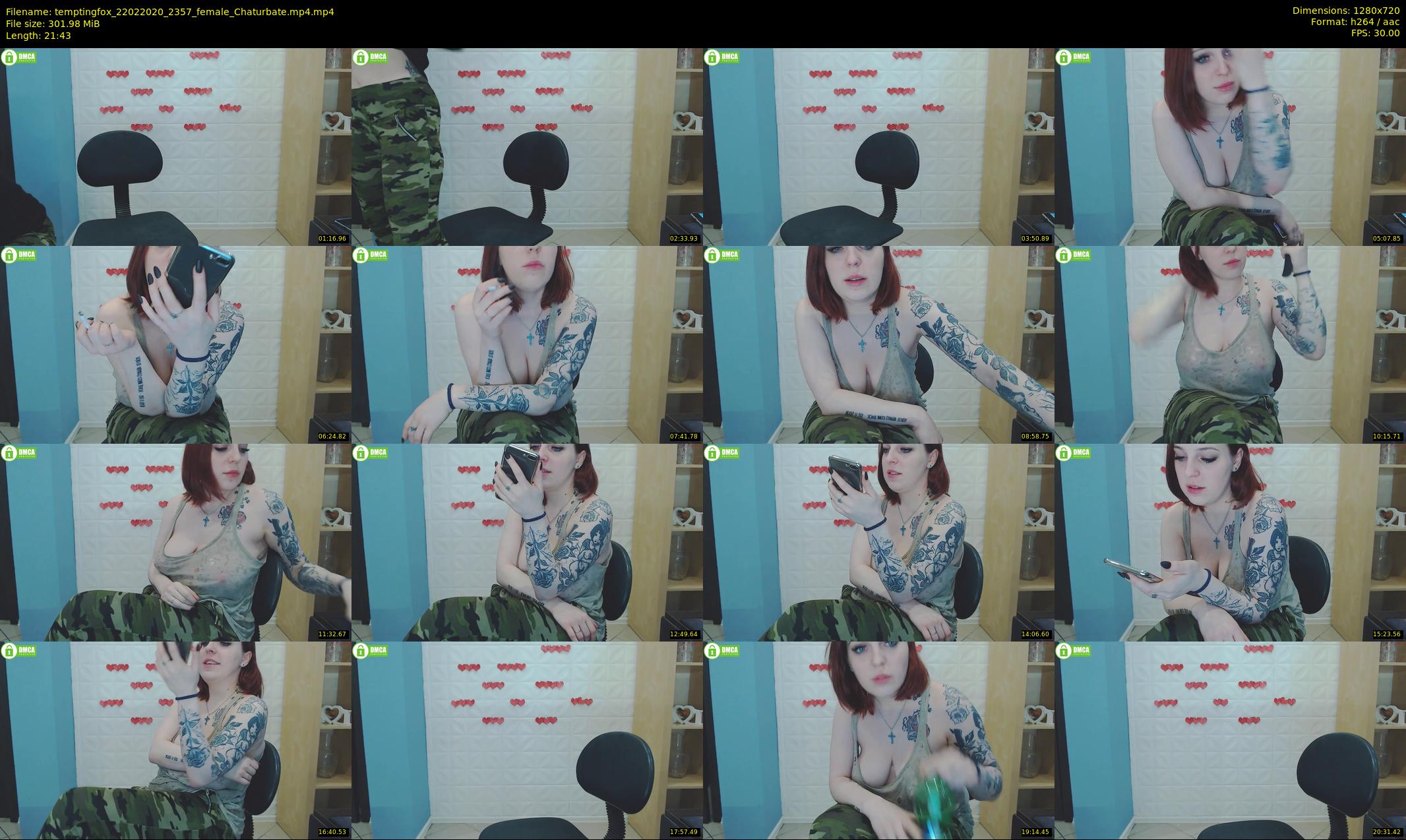 temptingfox — 22 minute Chaturbate female cam show recording, 720p, Feb 22, 2020