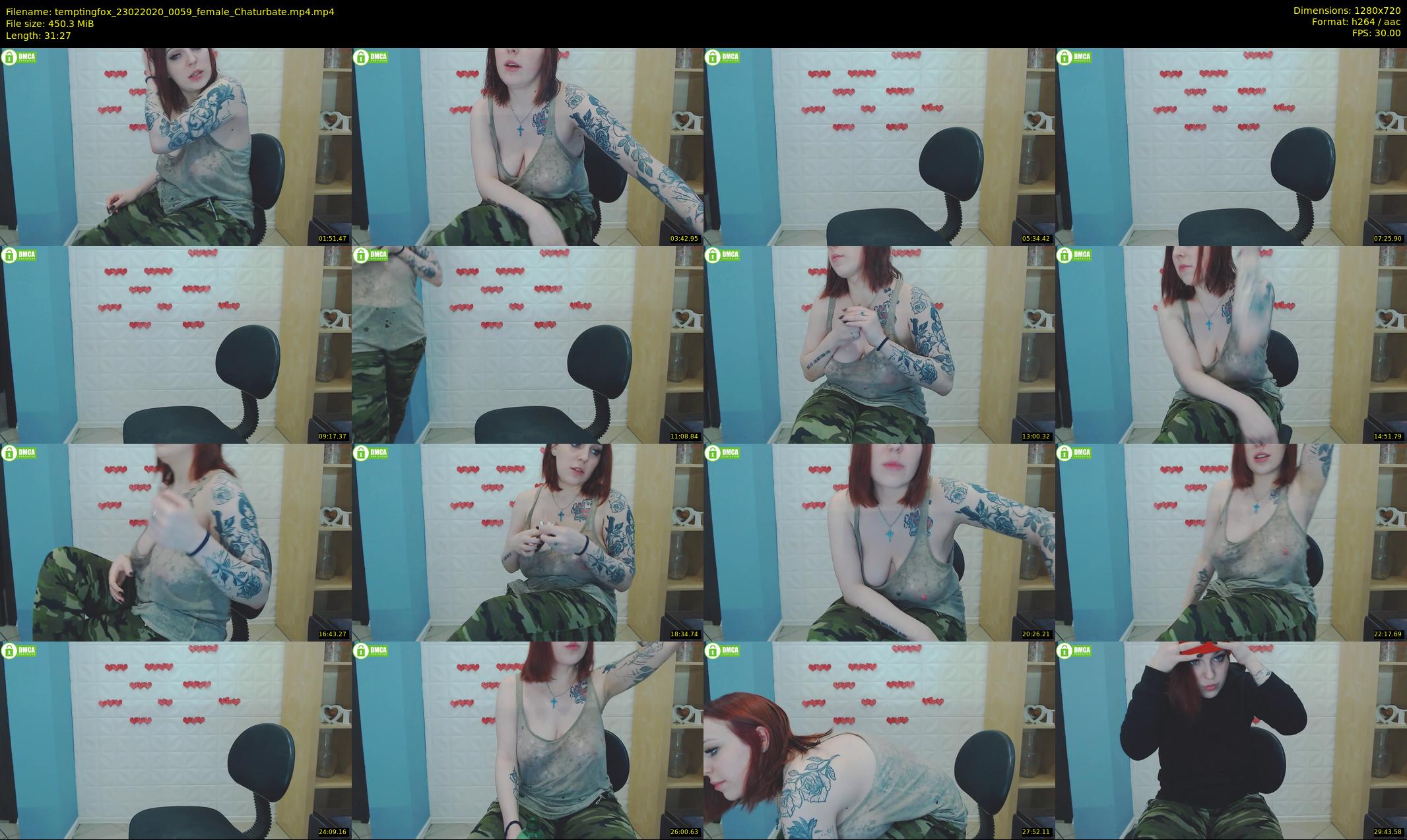 temptingfox — 32 minute Chaturbate female cam show recording, 720p, Feb 23, 2020