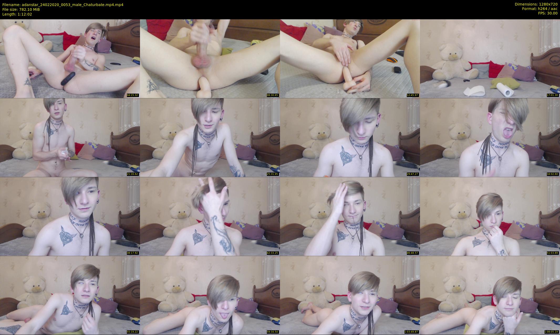 adanstar — 73 minute Chaturbate male cam show recording, 720p, Feb 24, 2020