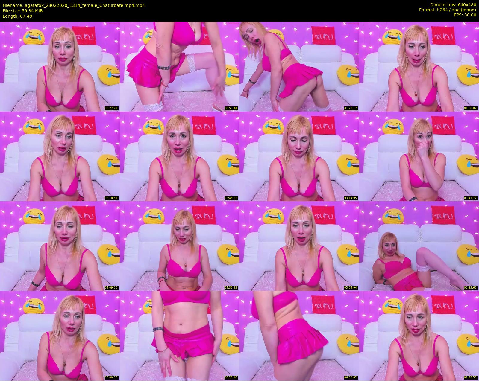 agatafox — 8 minute Chaturbate female cam show recording, 480p, Feb 23, 2020
