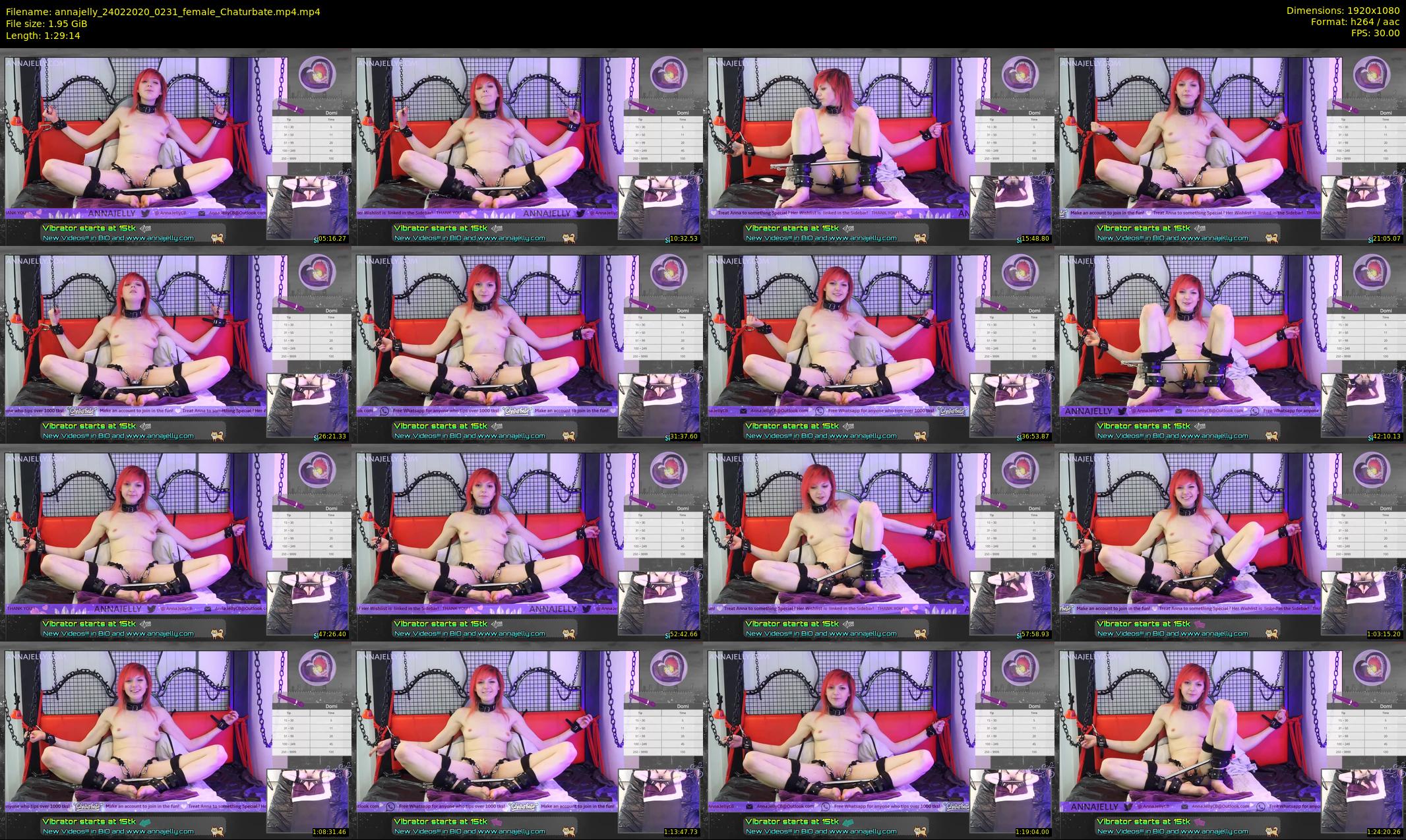annajelly — 90 minute Chaturbate couple cam show recording, 1080p, Feb 24, 2020