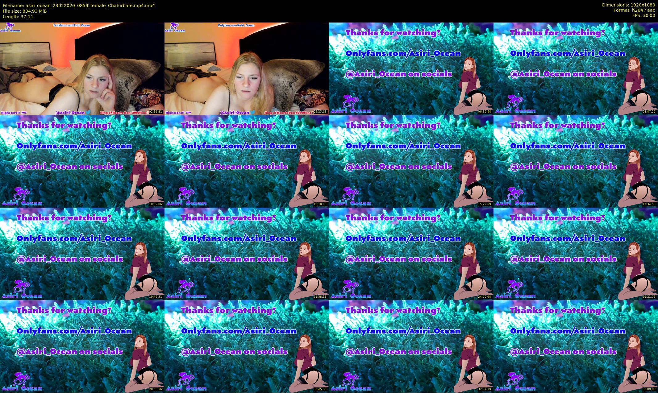 asiri_ocean — 38 minute Chaturbate female cam show recording, 1080p, Feb 23, 2020