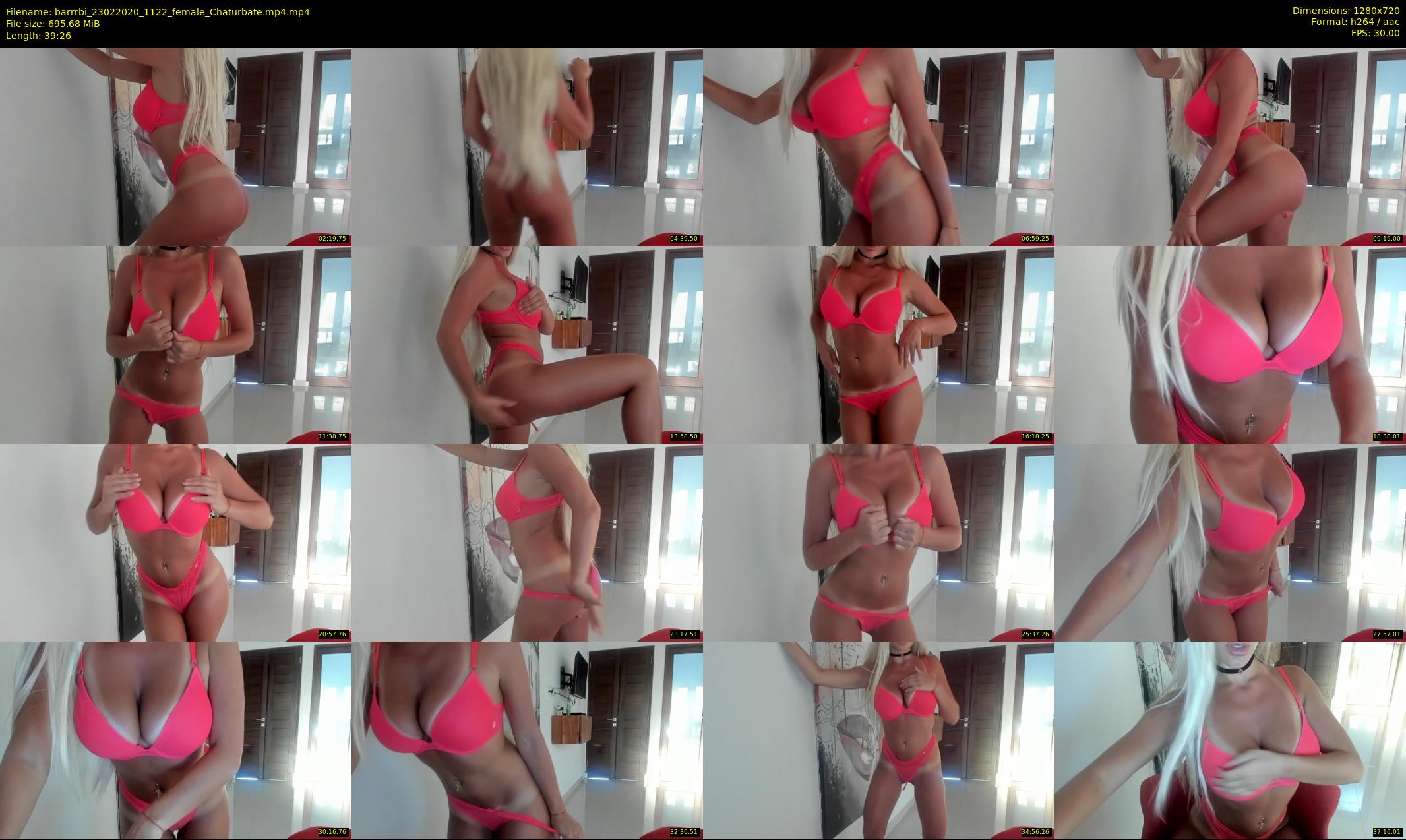 barrrbi — 40 minute Chaturbate female cam show recording, 720p, Feb 23, 2020