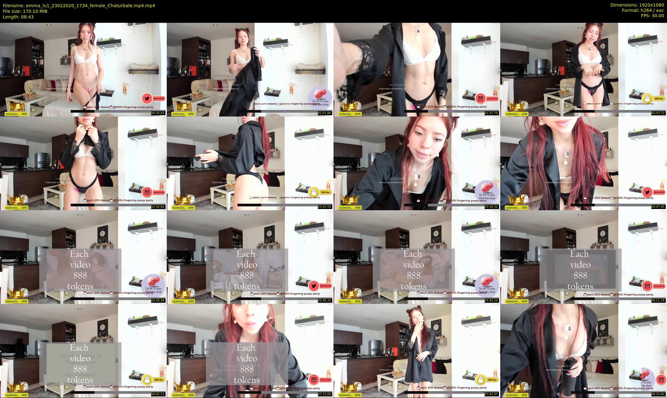 emma_lu1 — 9 minute Chaturbate female cam show recording, 1080p, Feb 23, 2020