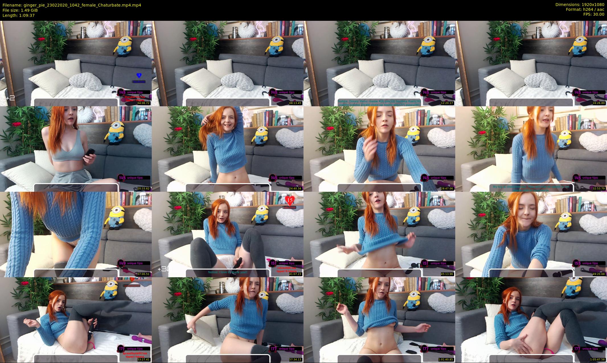 ginger_pie — 70 minute Chaturbate female cam show recording, 1080p, Feb 23, 2020