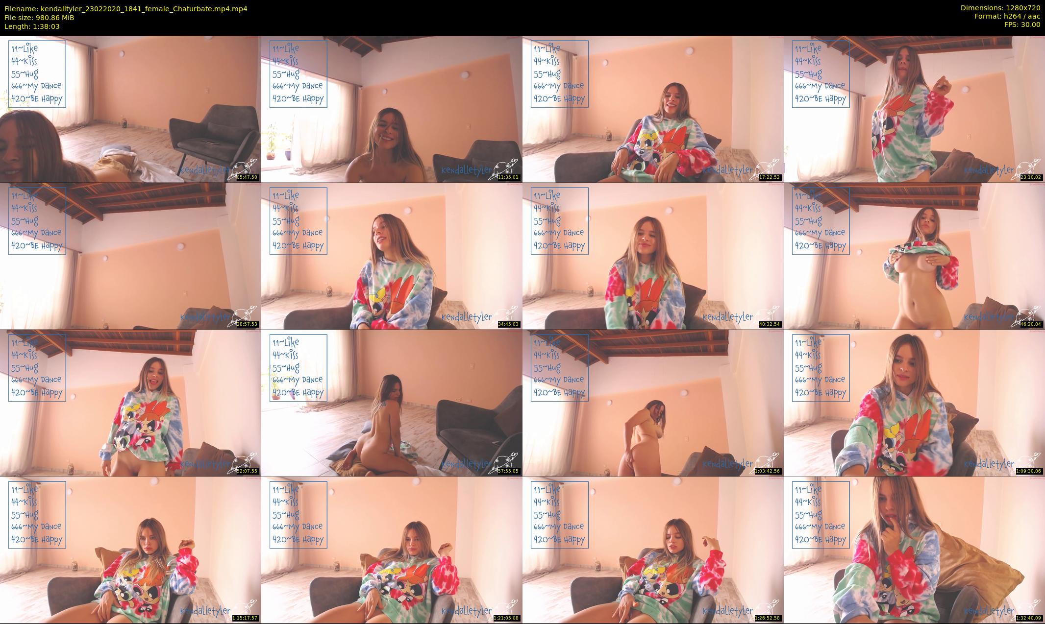 kendalltyler — 99 minute Chaturbate female cam show recording, 720p, Feb 23, 2020