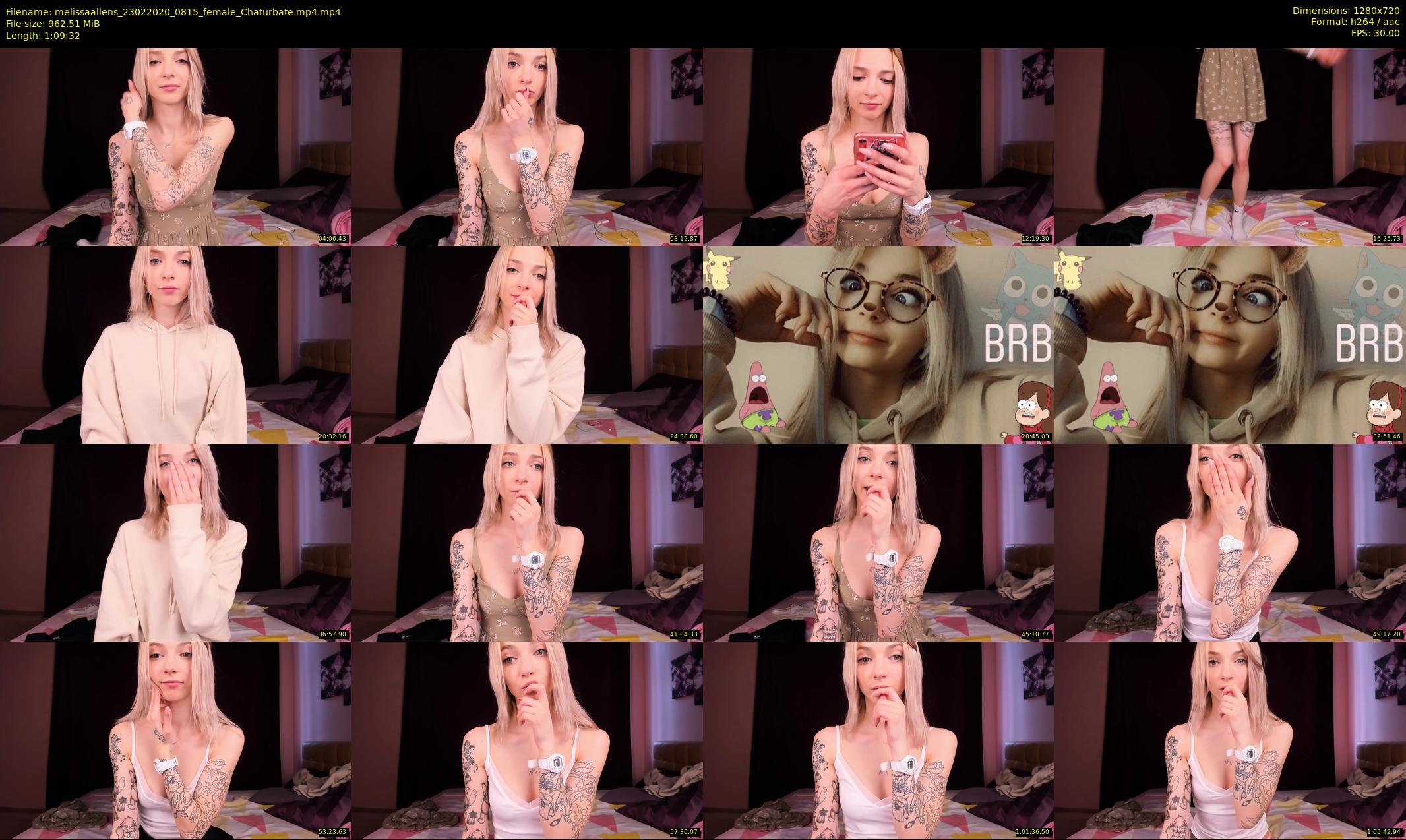 melissaallens — 70 minute Chaturbate female cam show recording, 720p, Feb 23, 2020