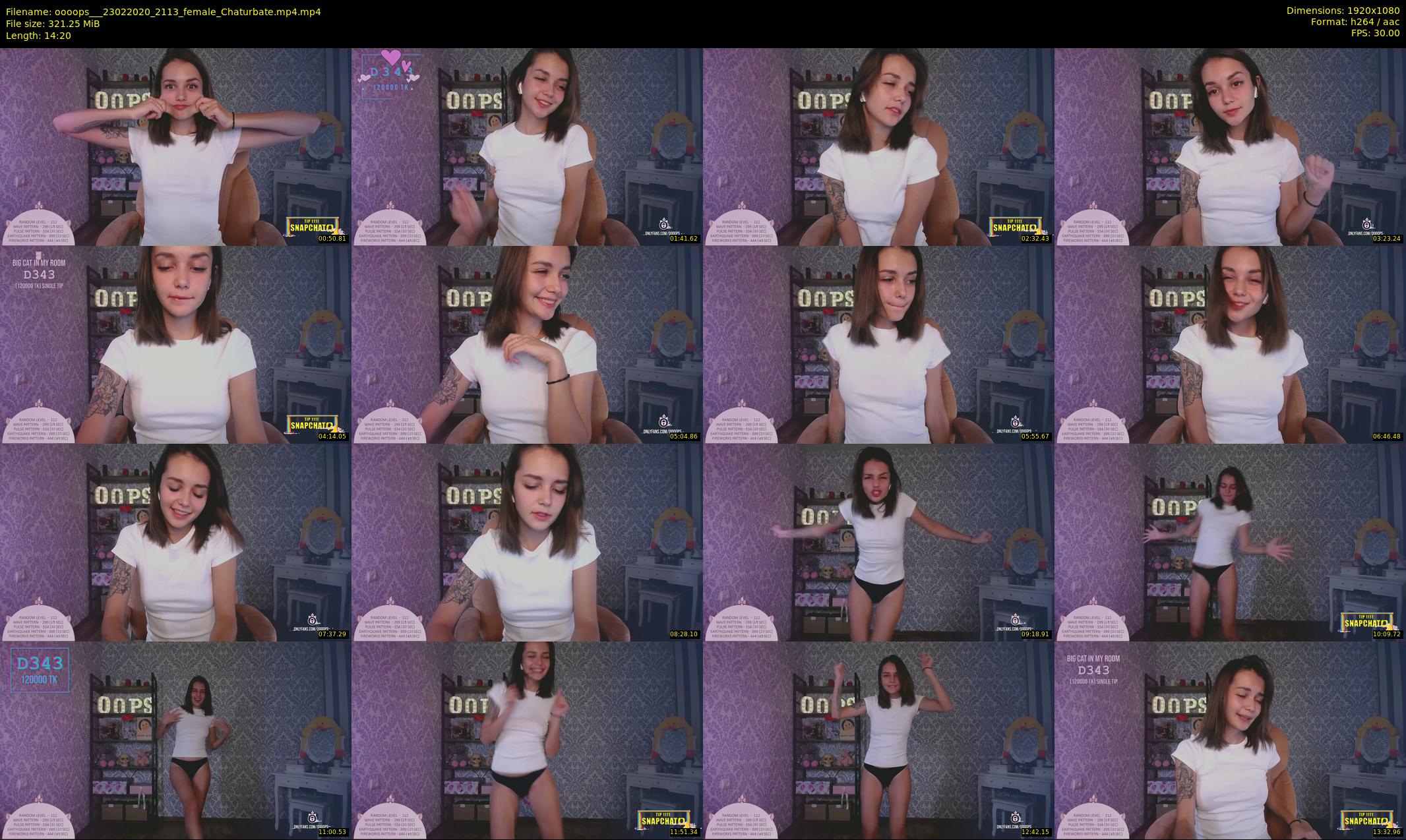 oooops__ — 15 minute Chaturbate female cam show recording, 1080p, Feb 23, 2020
