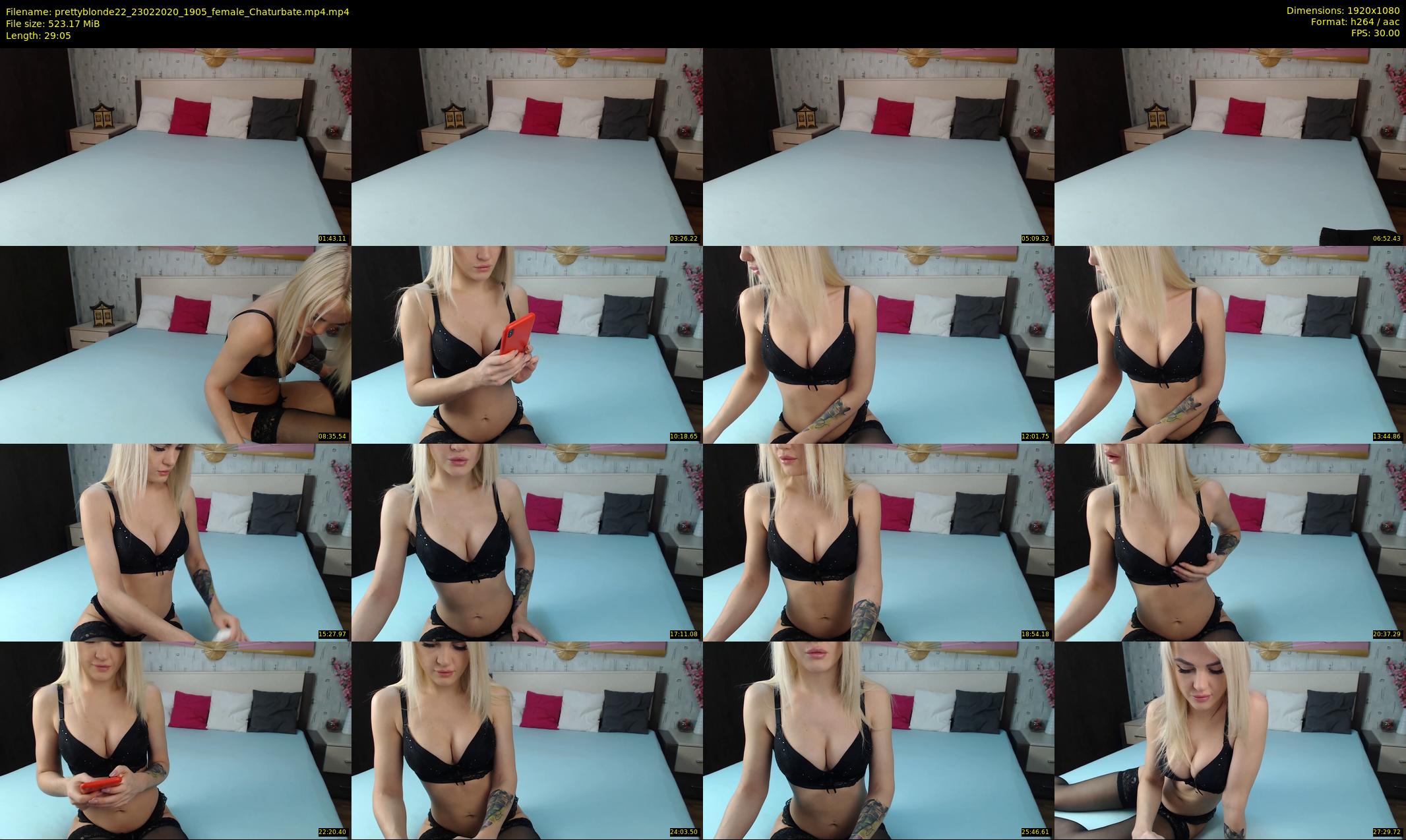prettyblonde22 — 30 minute Chaturbate female cam show recording, 1080p, Feb 23, 2020