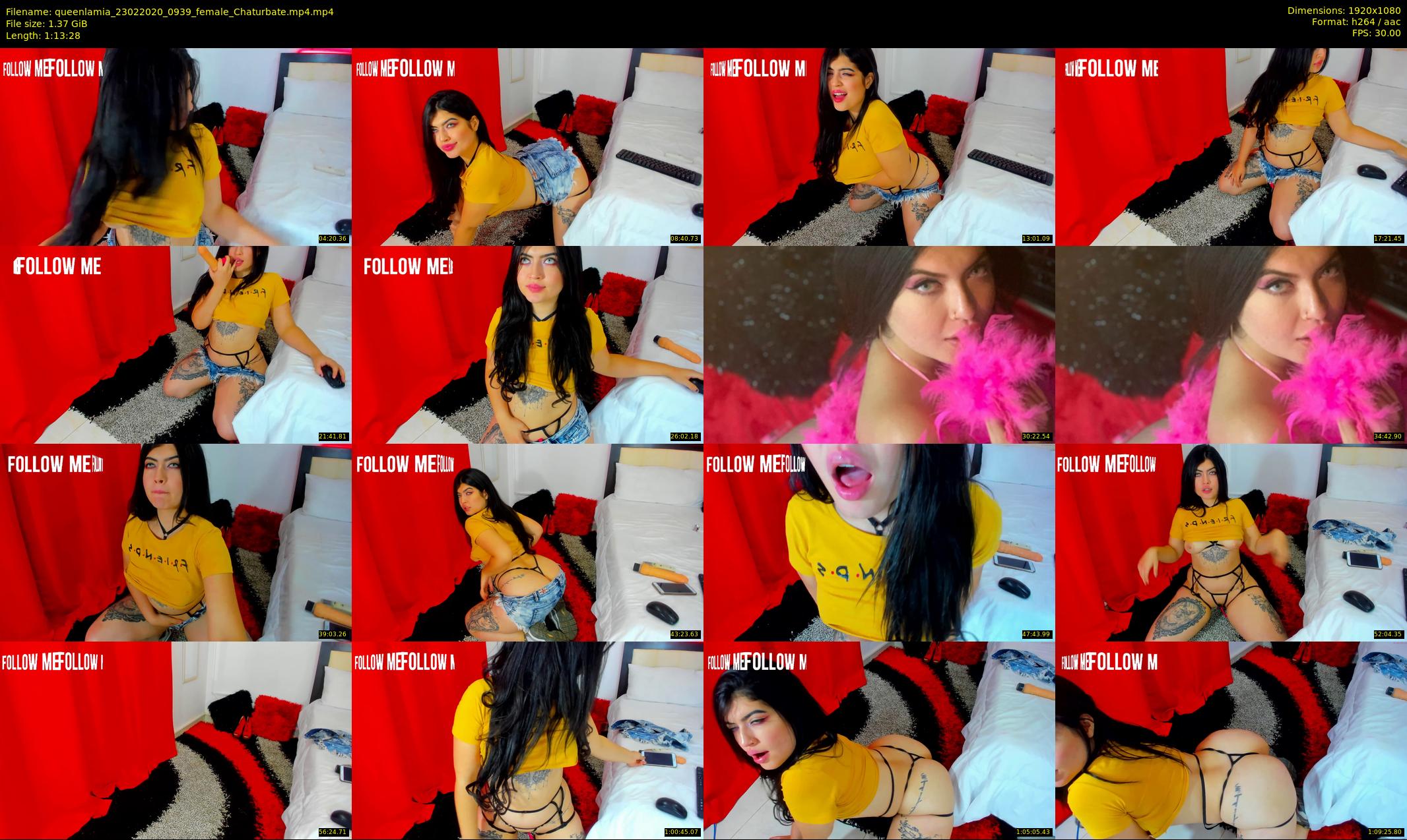 queenlamia — 74 minute Chaturbate female cam show recording, 1080p, Feb 23, 2020