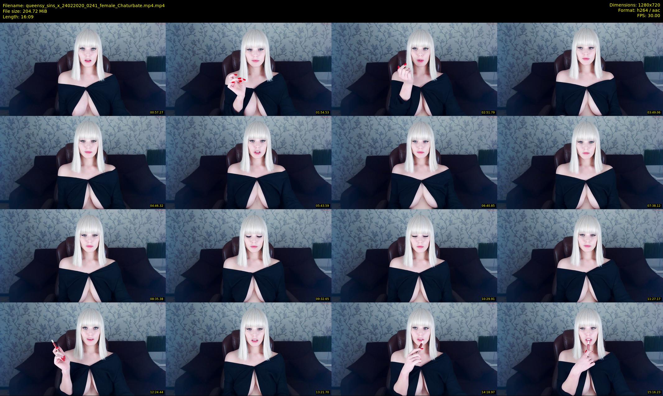 queensy_sins_x — 17 minute Chaturbate female cam show recording, 720p, Feb 24, 2020