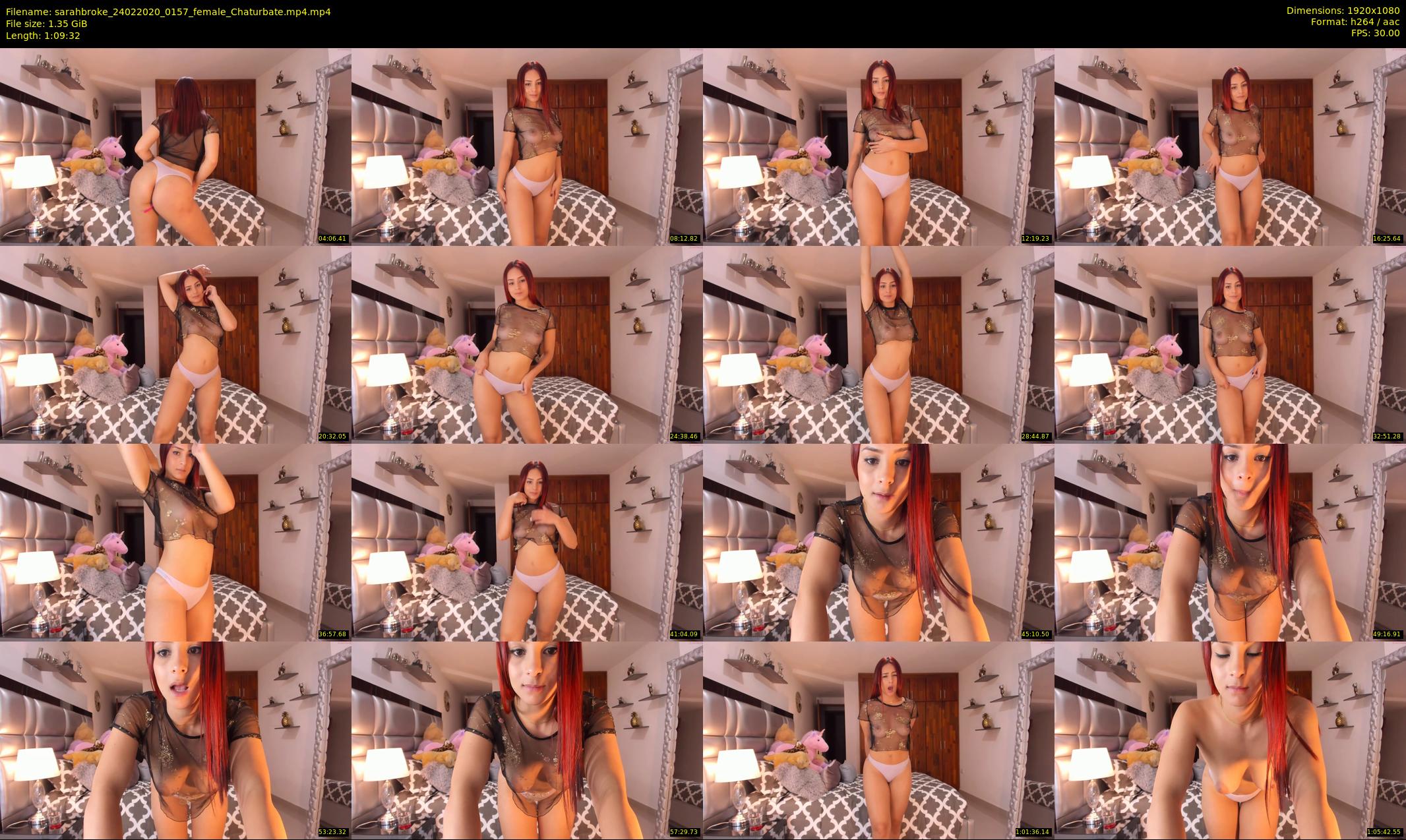 sarahbroke — 70 minute Chaturbate female cam show recording, 1080p, Feb 24, 2020