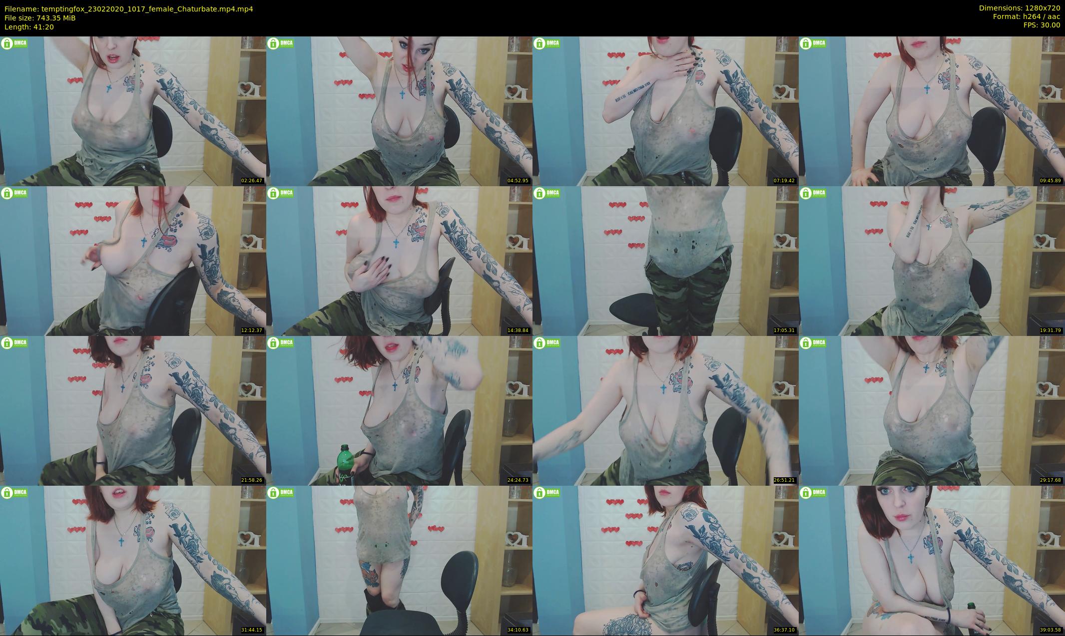 temptingfox — 42 minute Chaturbate female cam show recording, 720p, Feb 23, 2020