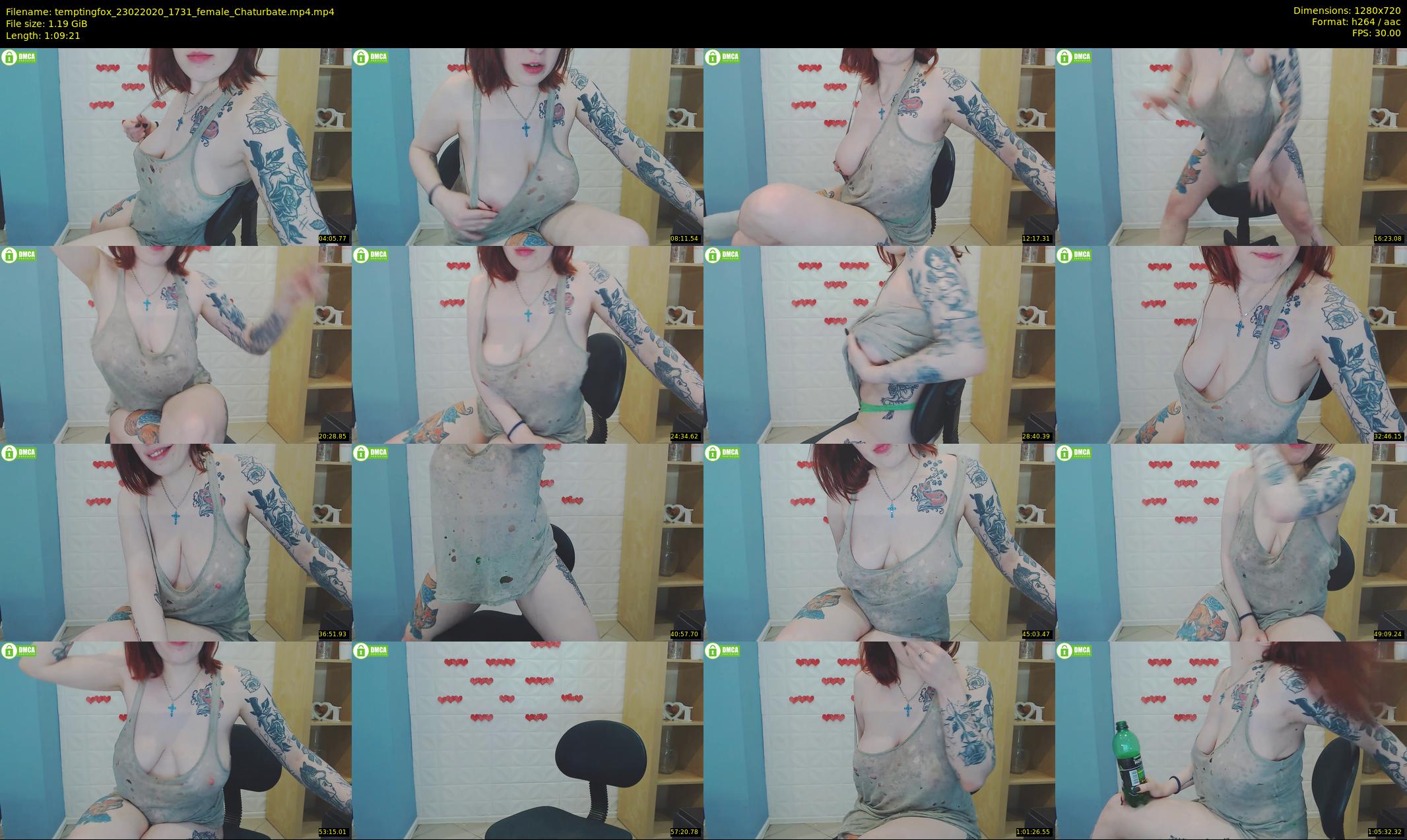 temptingfox — 70 minute Chaturbate female cam show recording, 720p, Feb 23, 2020
