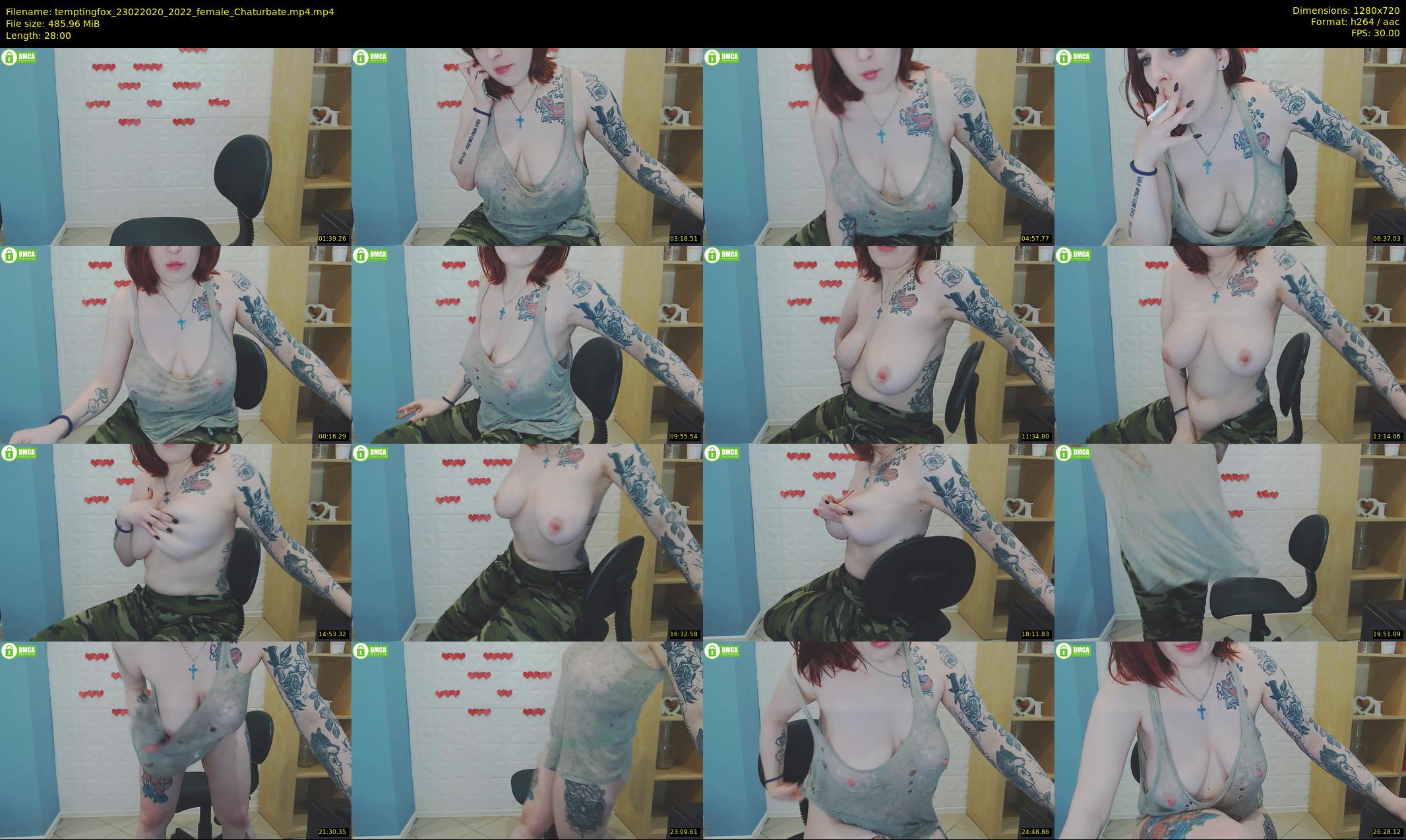 temptingfox — 28 minute Chaturbate female cam show recording, 720p, Feb 23, 2020