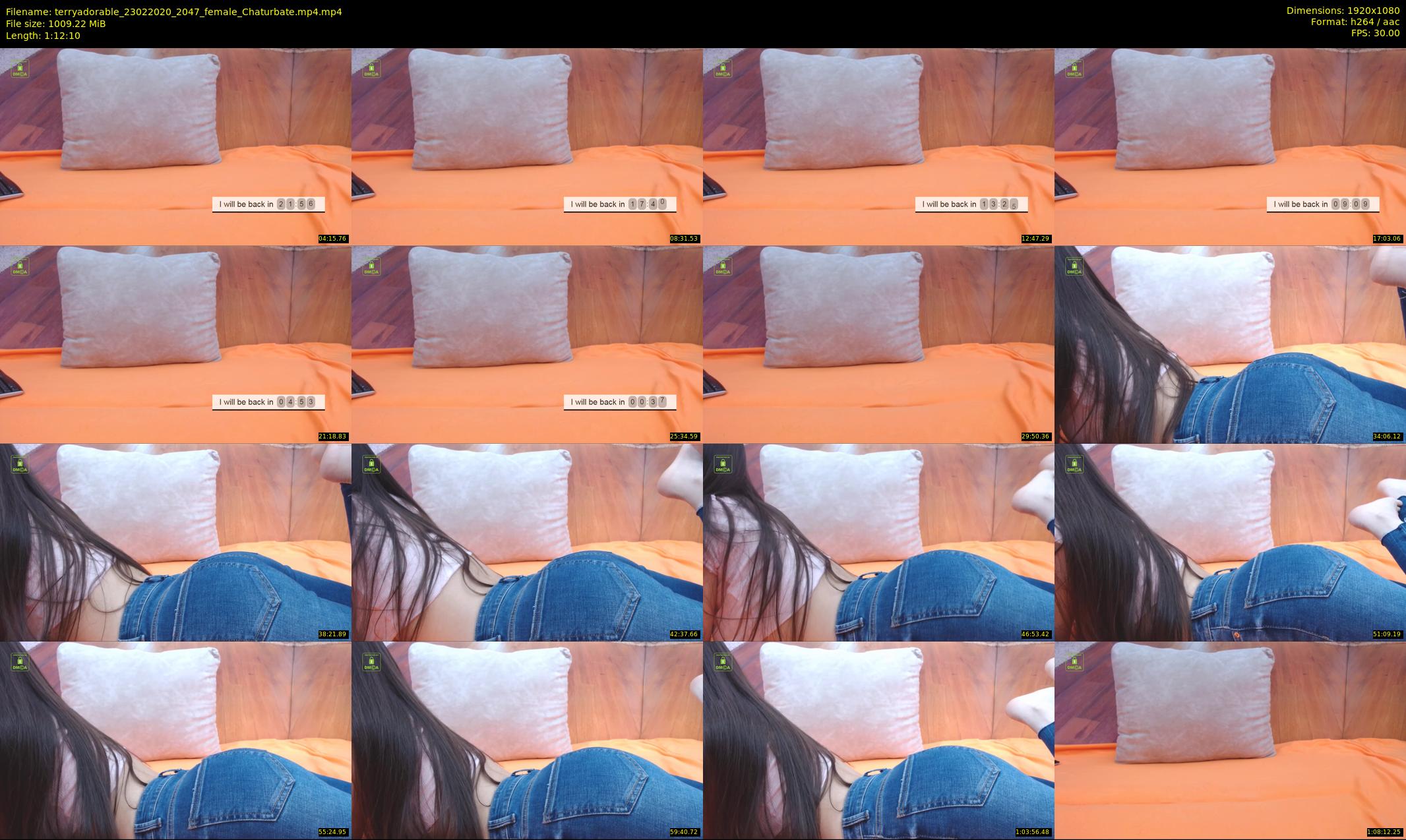 terryadorable — 73 minute Chaturbate female cam show recording, 1080p, Feb 23, 2020