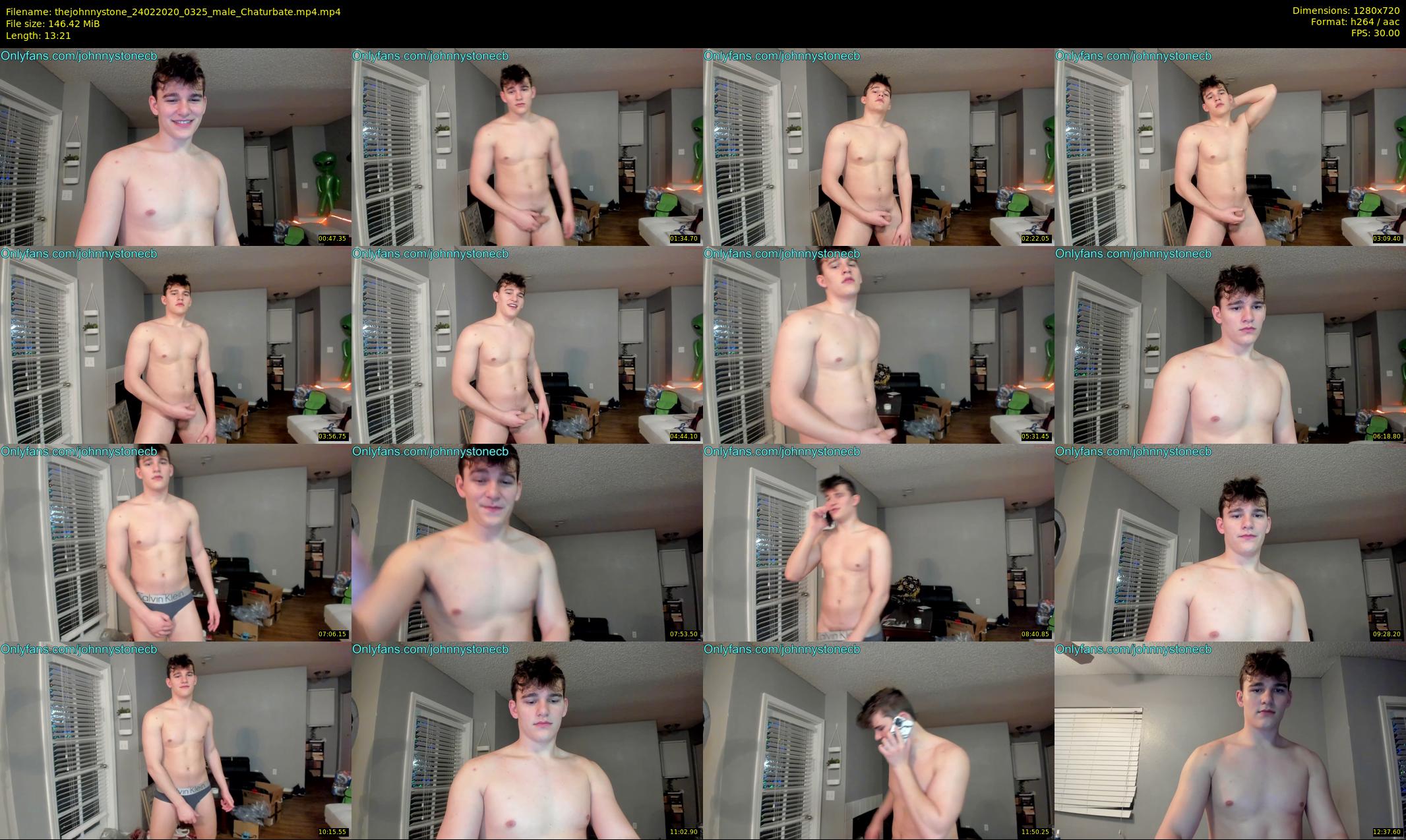 thejohnnystone — 14 minute Chaturbate male cam show recording, 720p, Feb 24, 2020