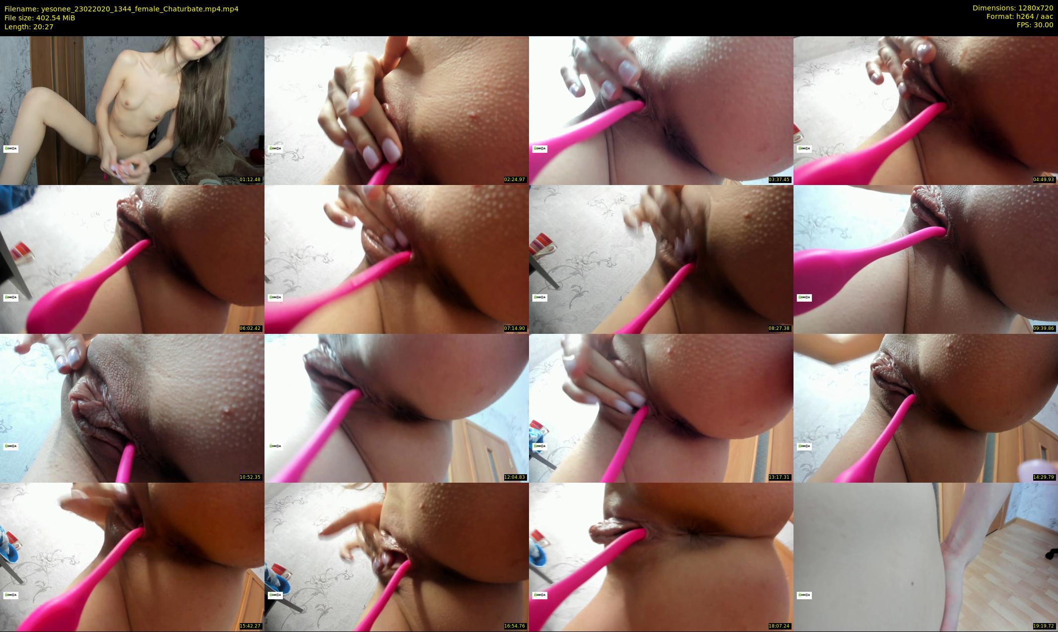 yesonee — 21 minute Chaturbate female cam show recording, 720p, Feb 23, 2020