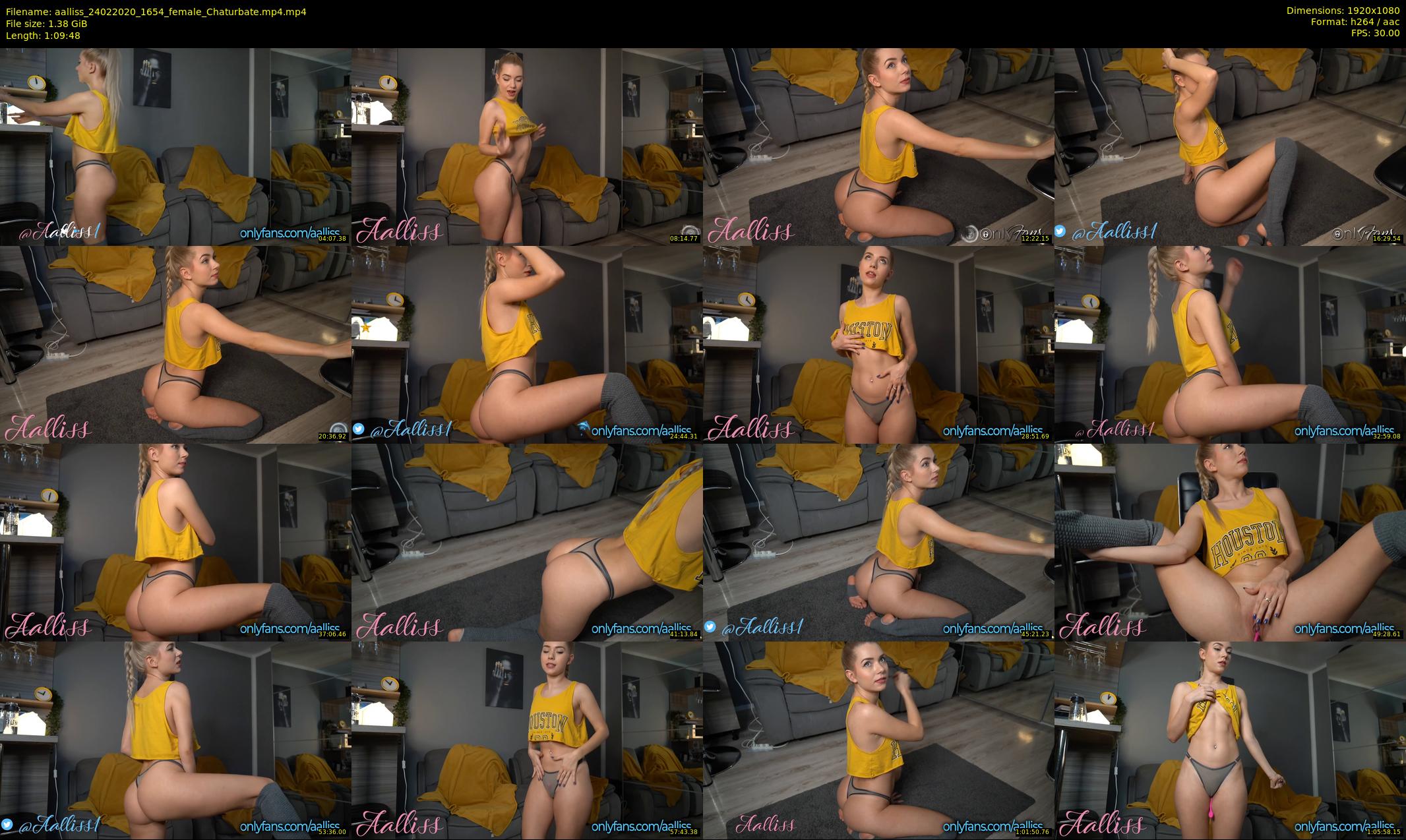 aalliss — 70 minute Chaturbate female cam show recording, 1080p, Feb 24, 2020