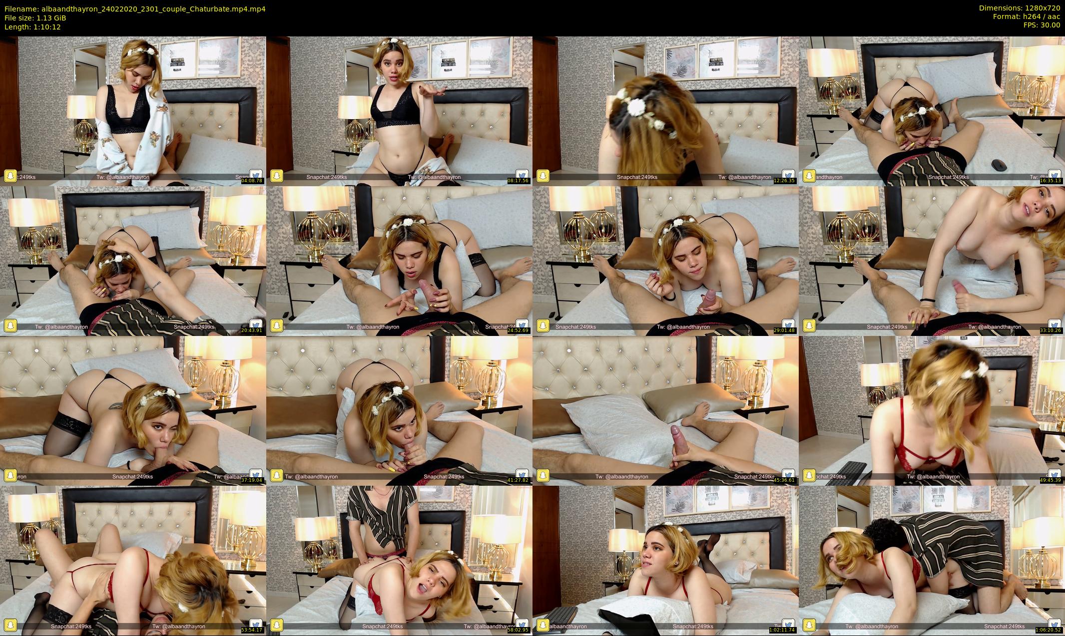 albaandthayron — 71 minute Chaturbate couple cam show recording, 720p, Feb 24, 2020