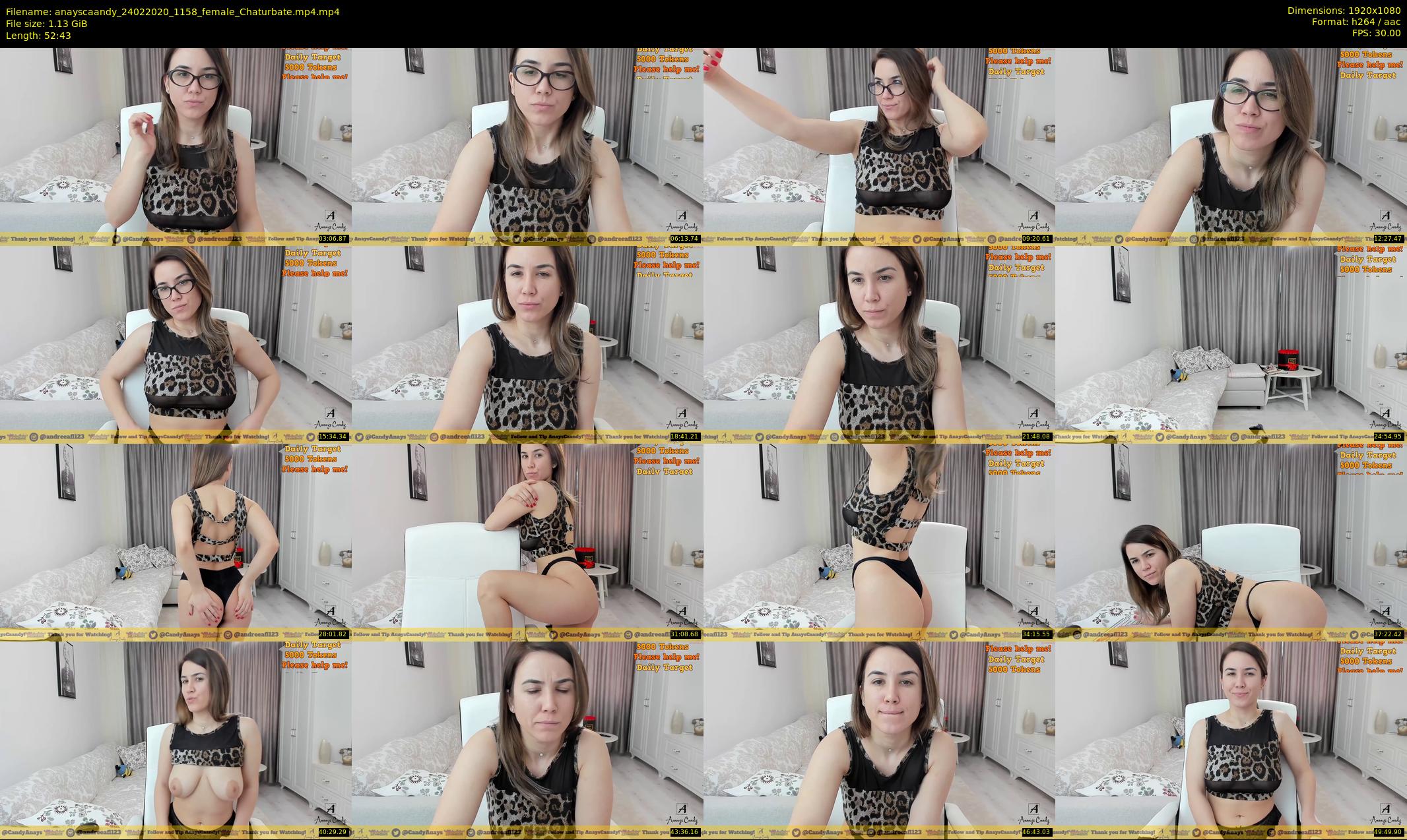 anayscaandy — 53 minute Chaturbate female cam show recording, 1080p, Feb 24, 2020