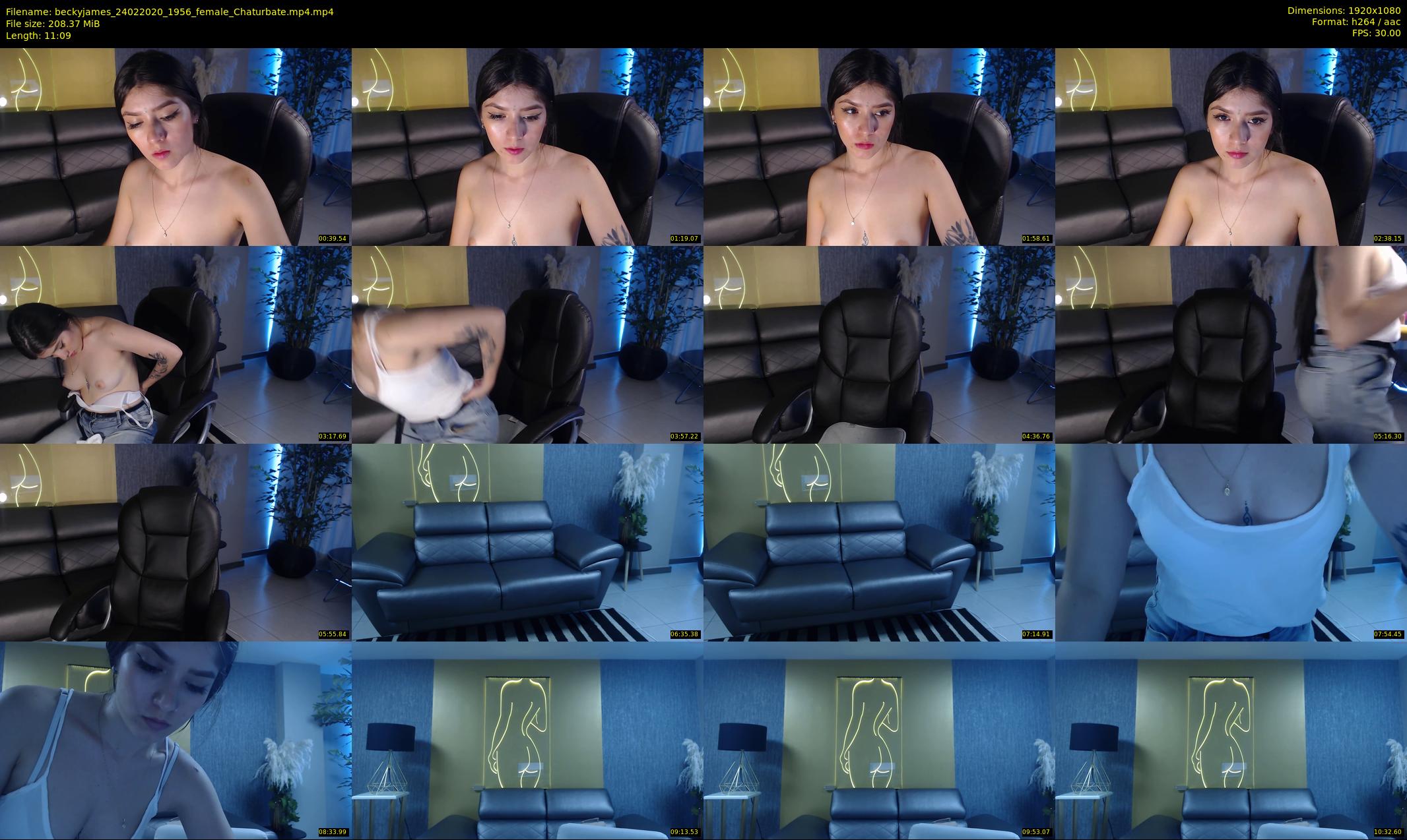 beckyjames — 12 minute Chaturbate female cam show recording, 1080p, Feb 24, 2020