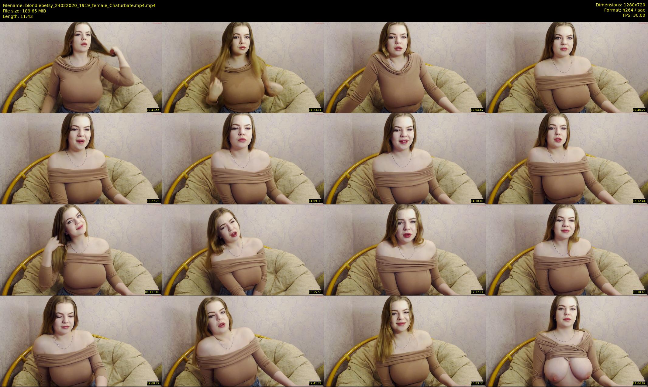 blondiebetsy — 12 minute Chaturbate female cam show recording, 720p, Feb 24, 2020