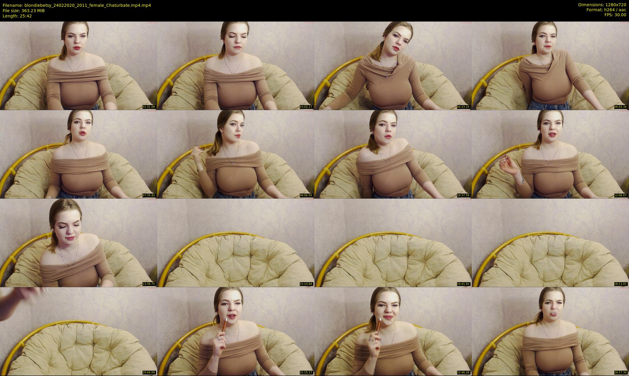 blondiebetsy — 26 minute Chaturbate female cam show recording, 720p, Feb 24, 2020
