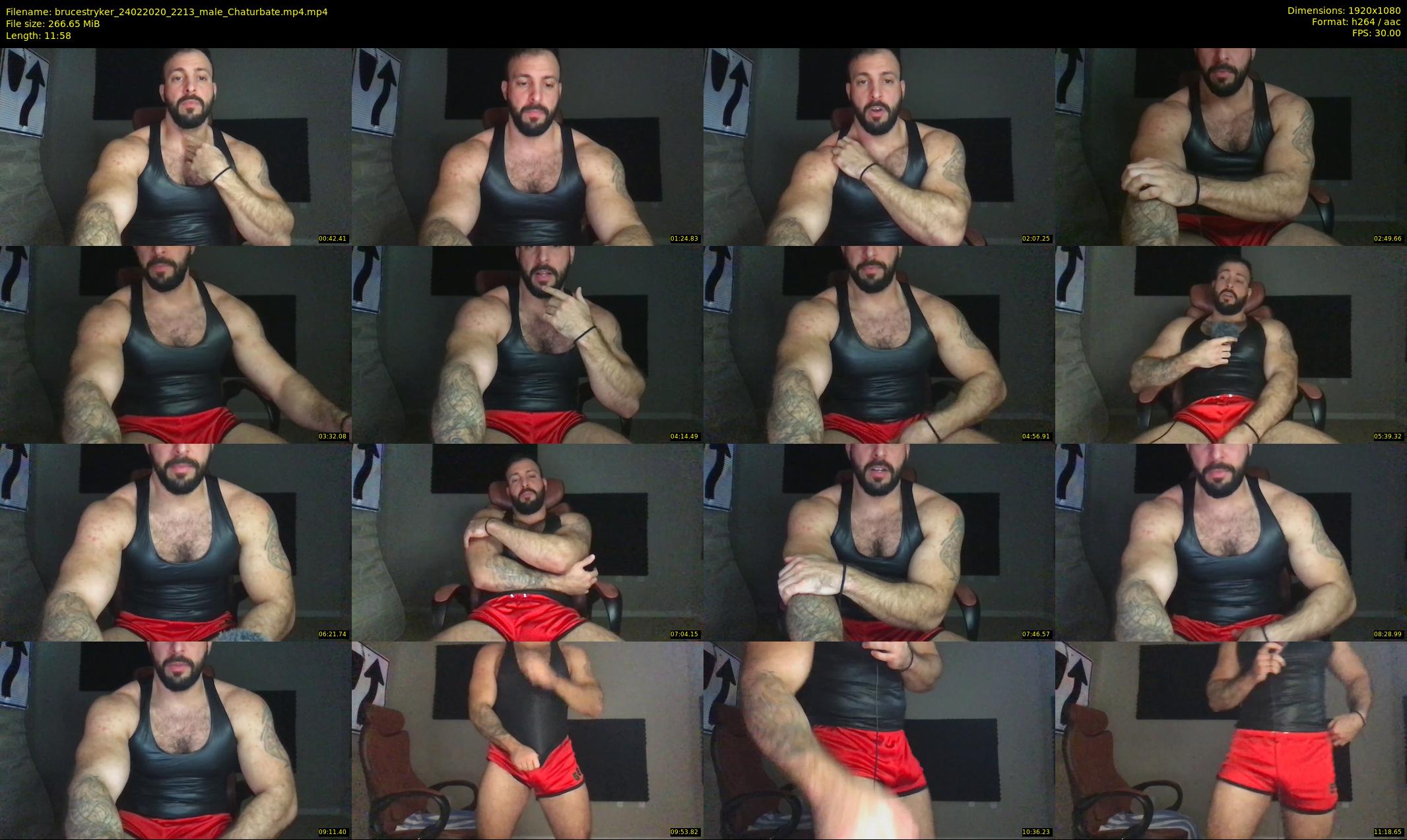 brucestryker — 12 minute Chaturbate male cam show recording, 1080p, Feb 24, 2020