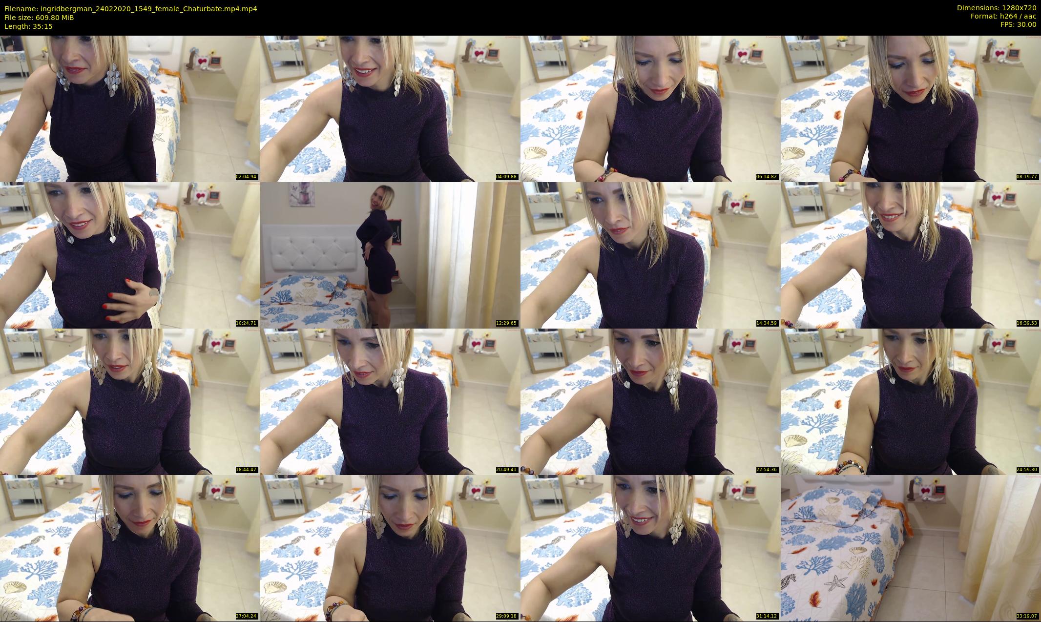 ingridbergman — 36 minute Chaturbate female cam show recording, 720p, Feb 24, 2020