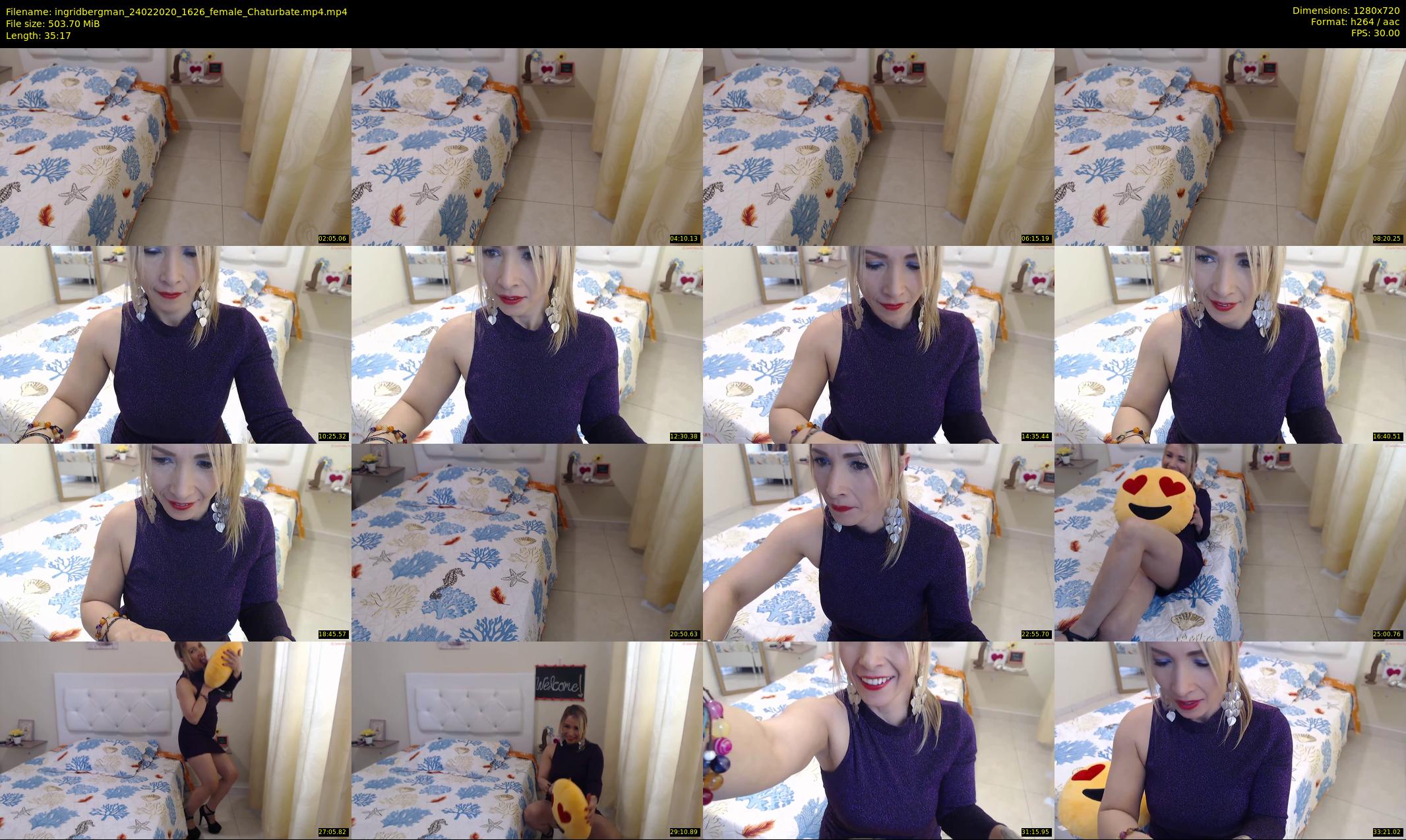 ingridbergman — 36 minute Chaturbate female cam show recording, 720p, Feb 24, 2020