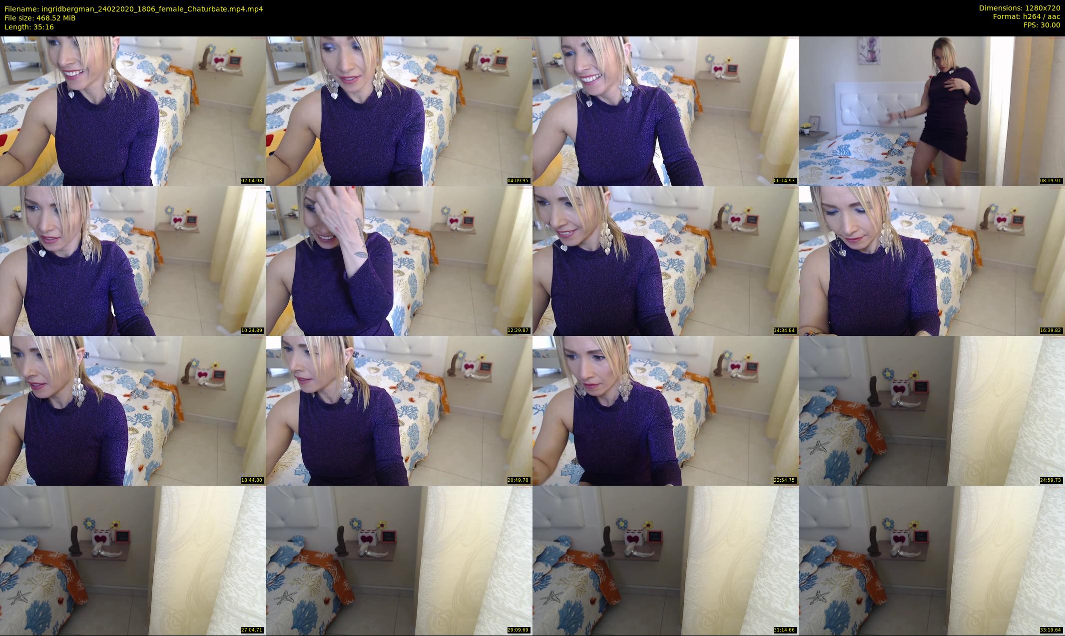 ingridbergman — 36 minute Chaturbate female cam show recording, 720p, Feb 24, 2020