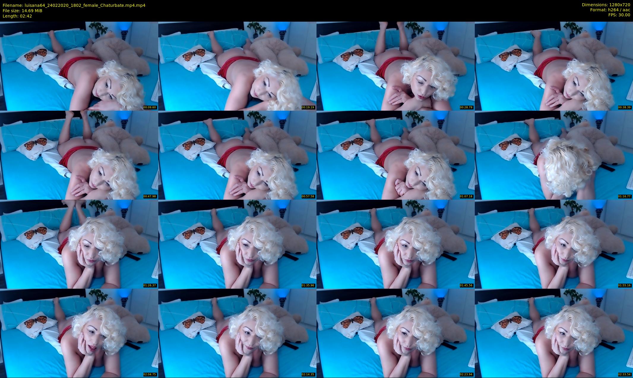 luisana64 — 3 minute Chaturbate female cam show recording, 720p, Feb 24, 2020