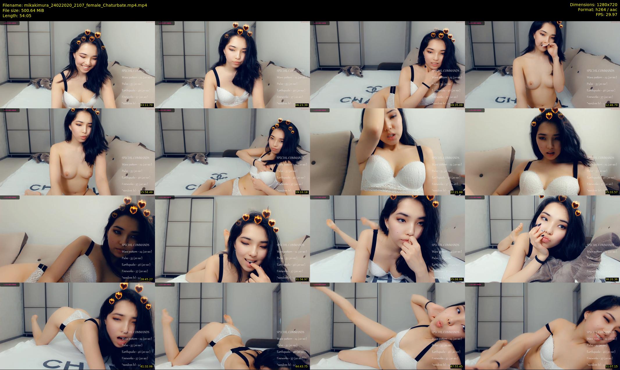mikakimura — 55 minute Chaturbate female cam show recording, 720p, Feb 24, 2020