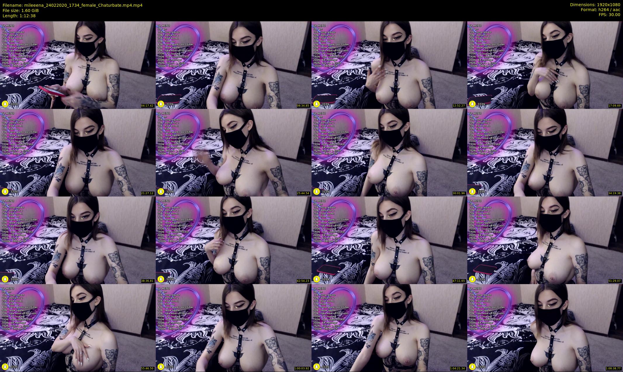 mileeena — 73 minute Chaturbate female cam show recording, 1080p, Feb 24, 2020