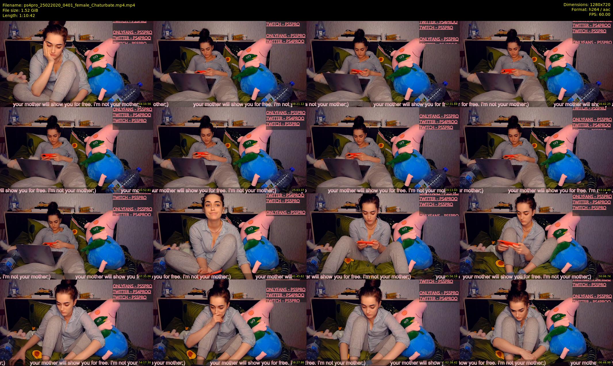 ps4pro — 71 minute Chaturbate female cam show recording, 720p, Feb 25, 2020
