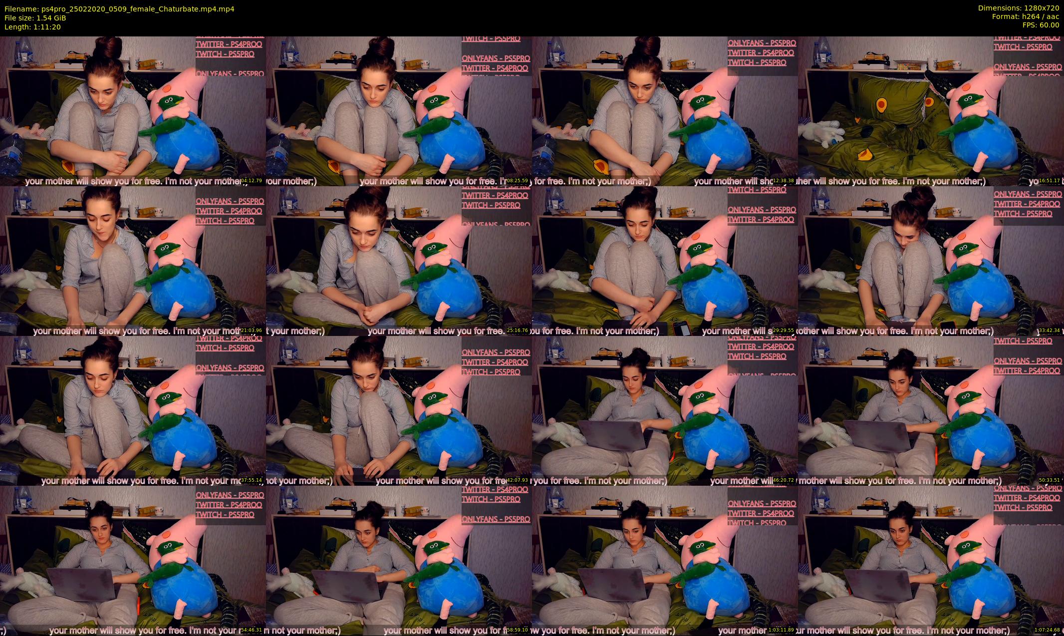 ps4pro — 72 minute Chaturbate female cam show recording, 720p, Feb 25, 2020