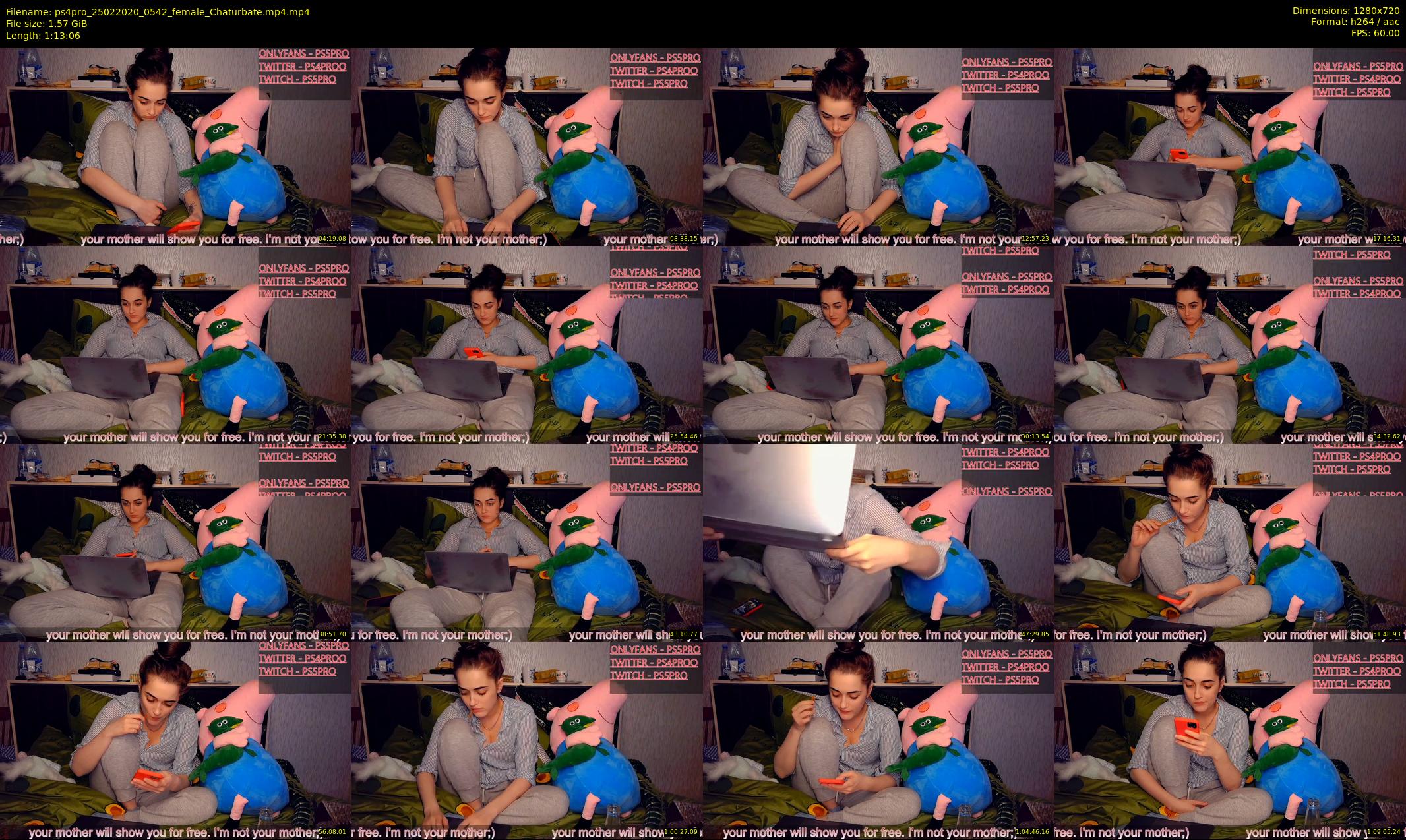 ps4pro — 74 minute Chaturbate female cam show recording, 720p, Feb 25, 2020