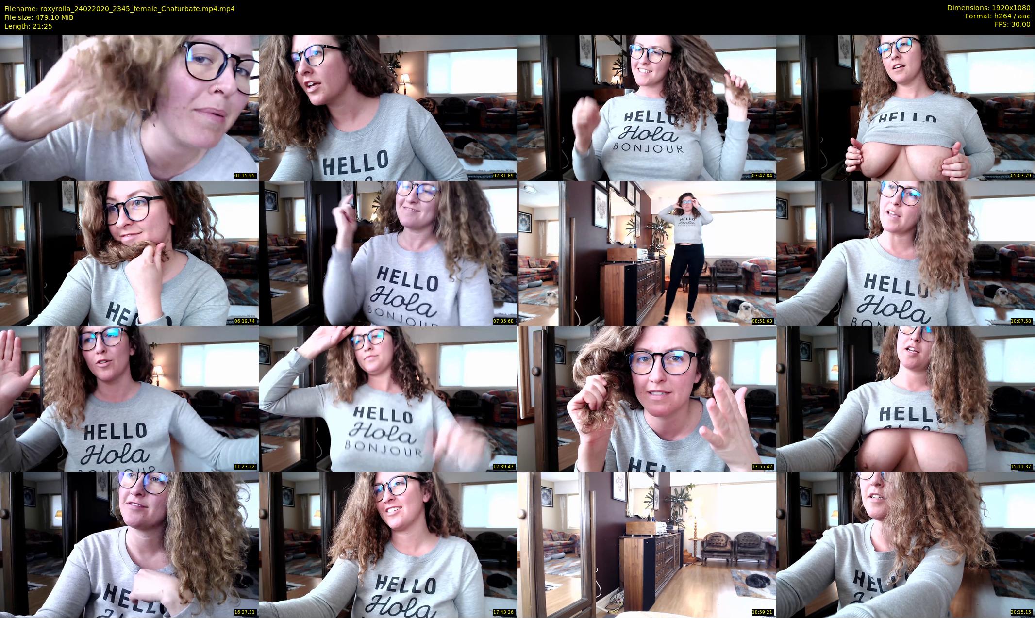 roxyrolla — 22 minute Chaturbate female cam show recording, 1080p, Feb 24, 2020