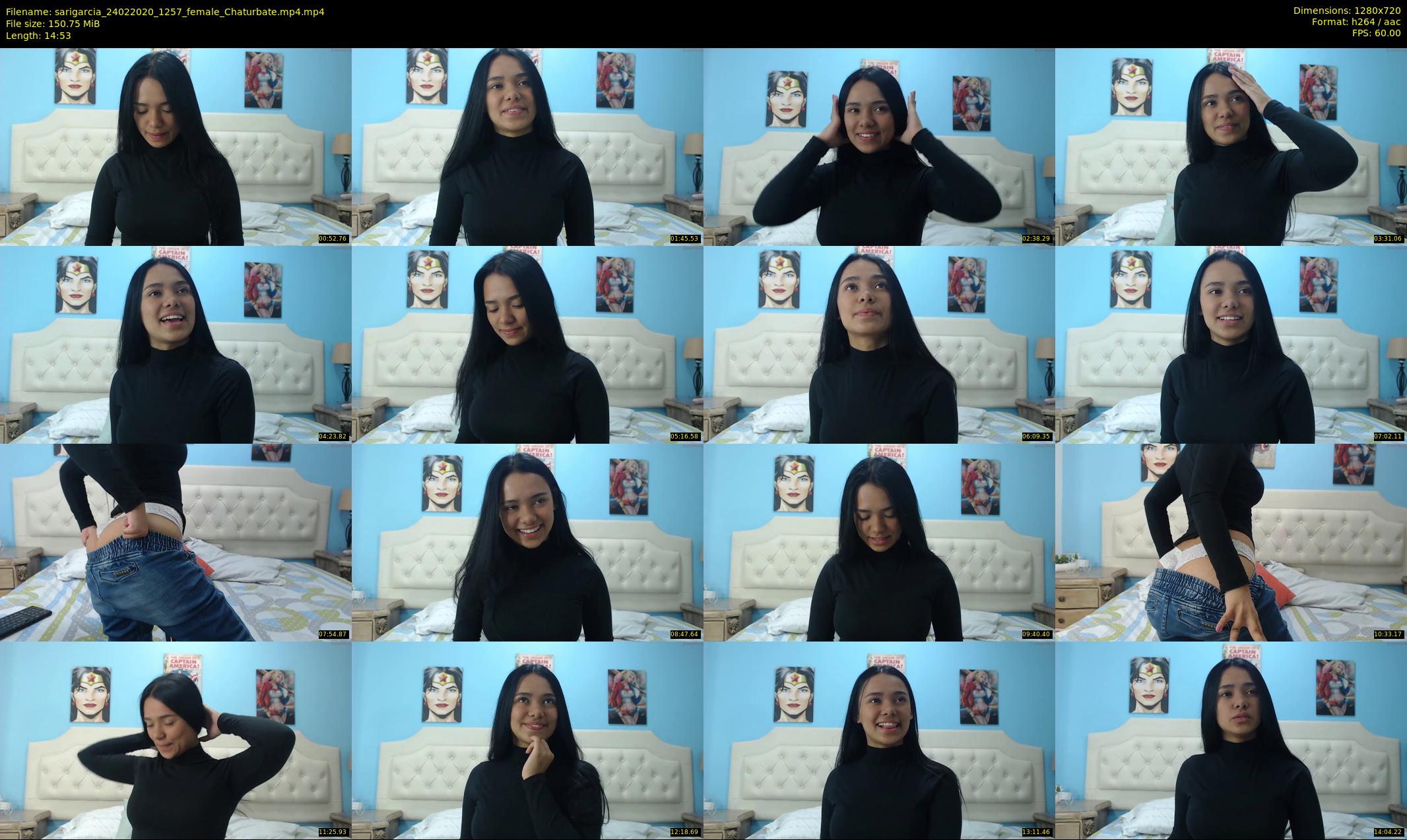 sarigarcia — 15 minute Chaturbate female cam show recording, 720p, Feb 24, 2020