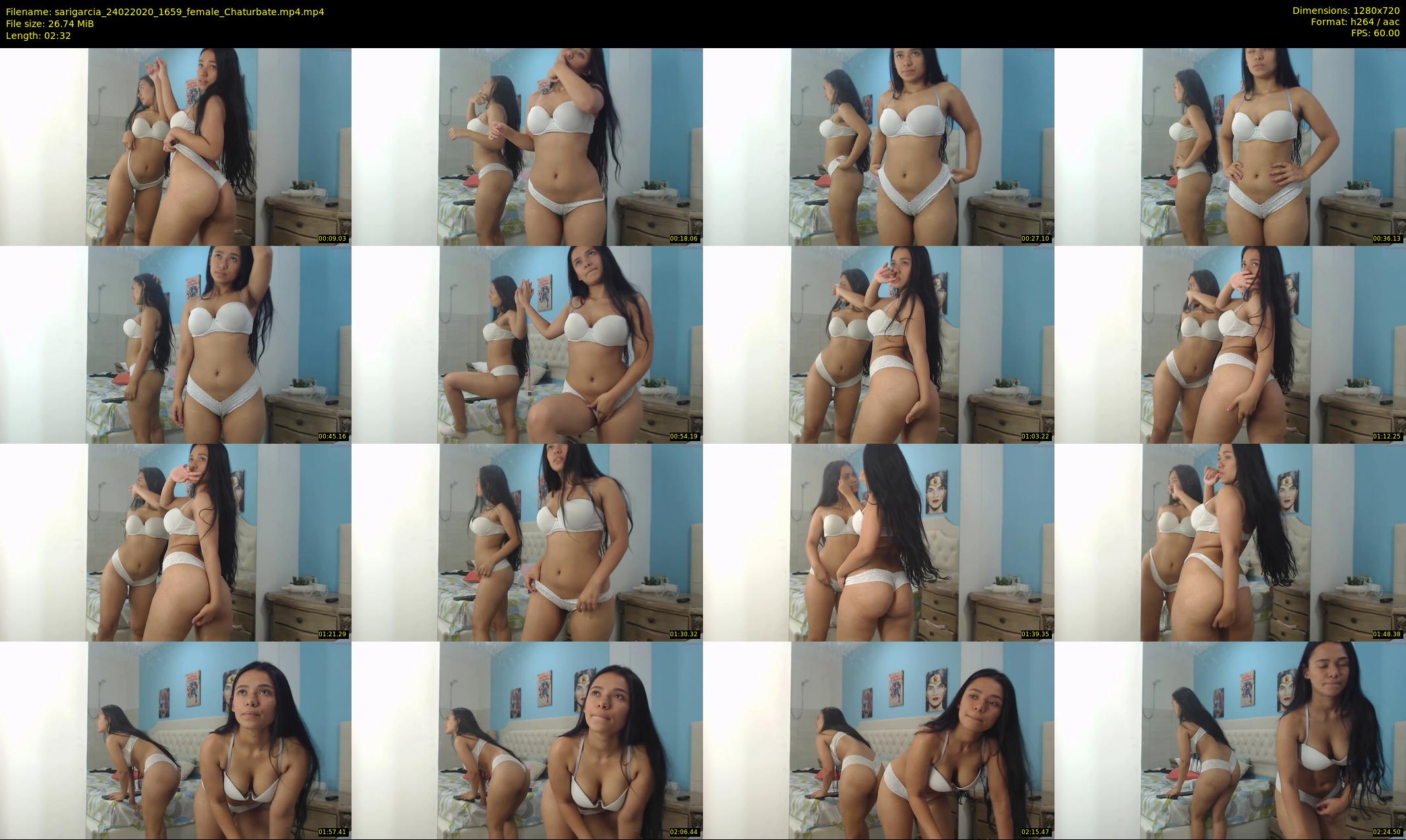 sarigarcia — 3 minute Chaturbate female cam show recording, 720p, Feb 24, 2020