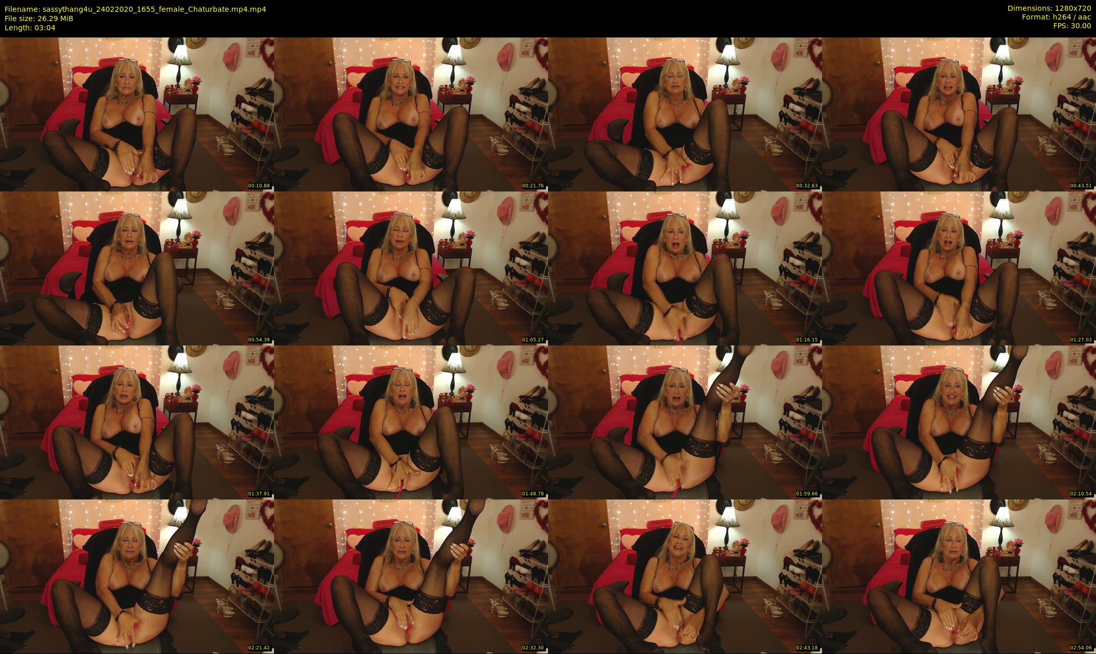 sassythang4u — 4 minute Chaturbate female cam show recording, 720p, Feb 24, 2020