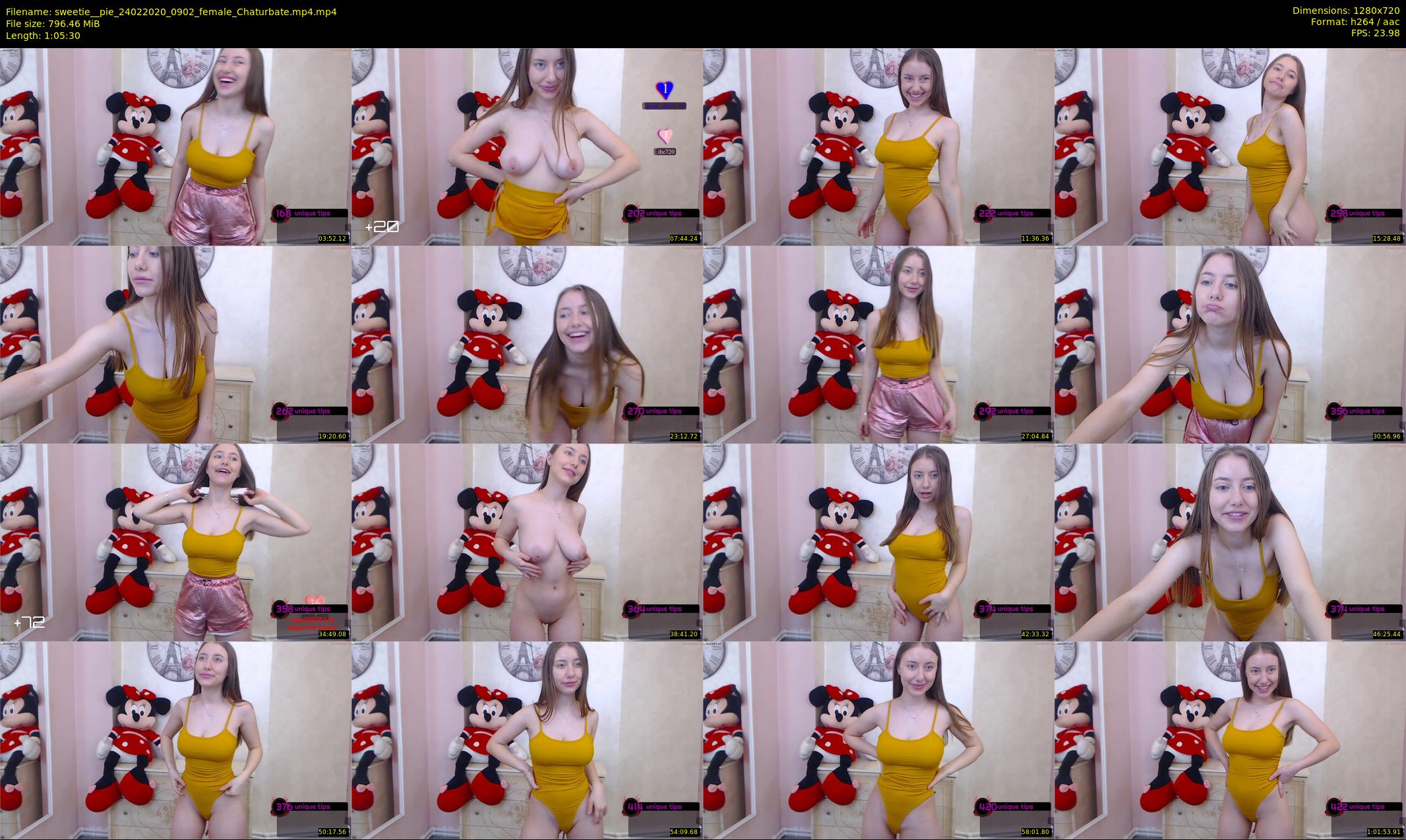 sweetie__pie — 66 minute Chaturbate female cam show recording, 720p, Feb 24, 2020