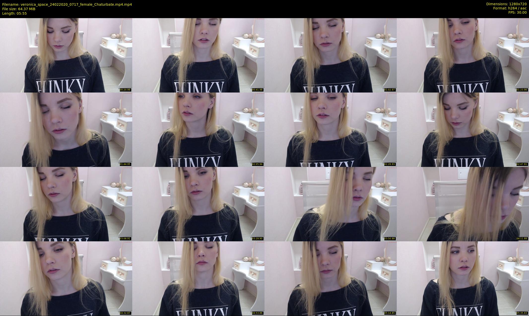 veronica_space — 6 minute Chaturbate female cam show recording, 720p, Feb 24, 2020
