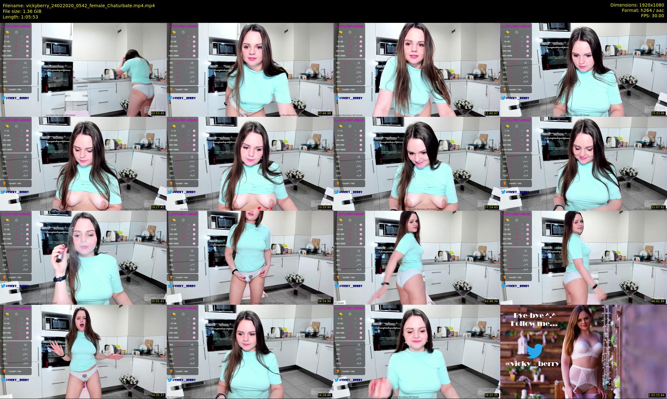 vickyberry — 66 minute Chaturbate female cam show recording, 1080p, Feb 24, 2020