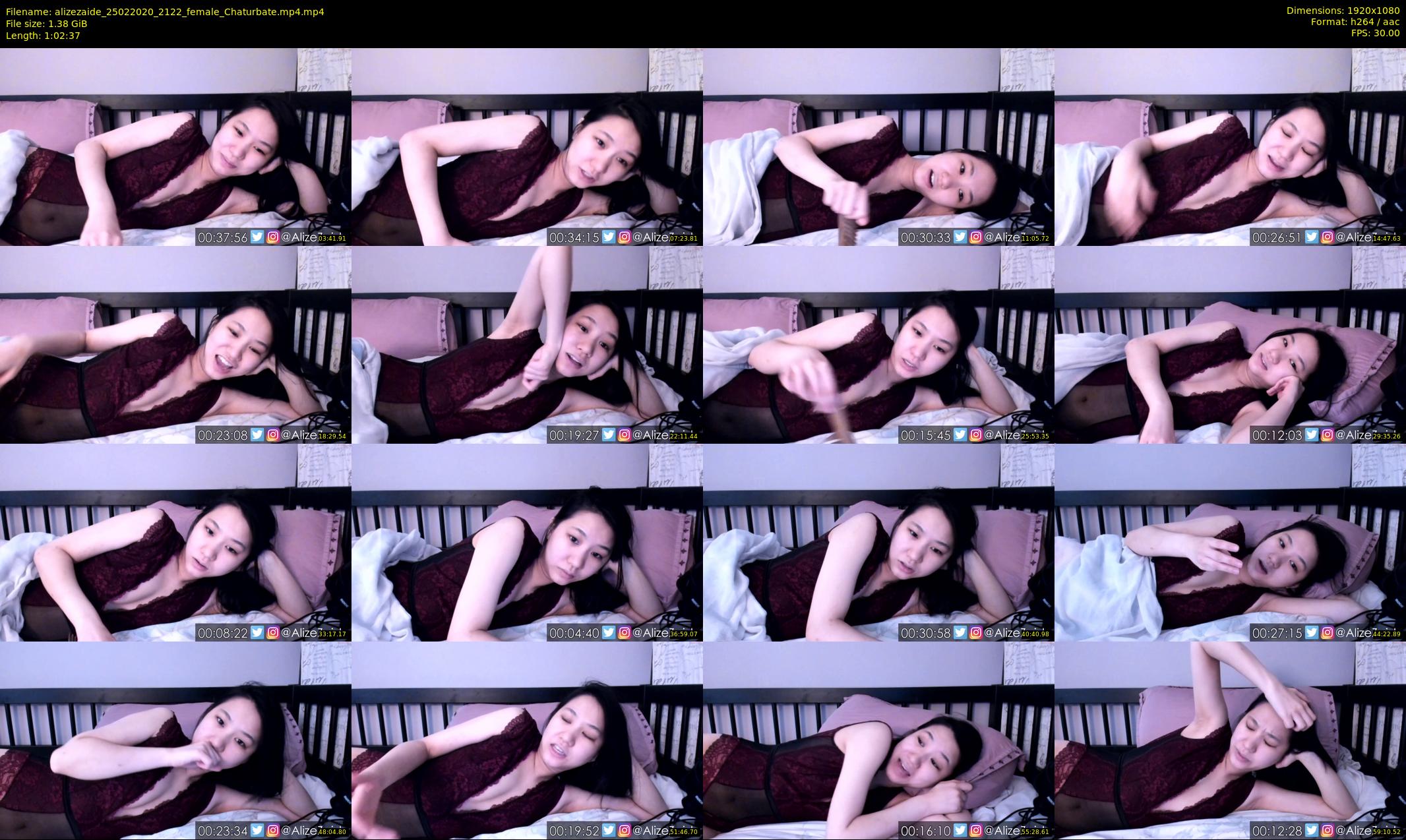 alizezaide — 63 minute Chaturbate female cam show recording, 1080p, Feb 25, 2020