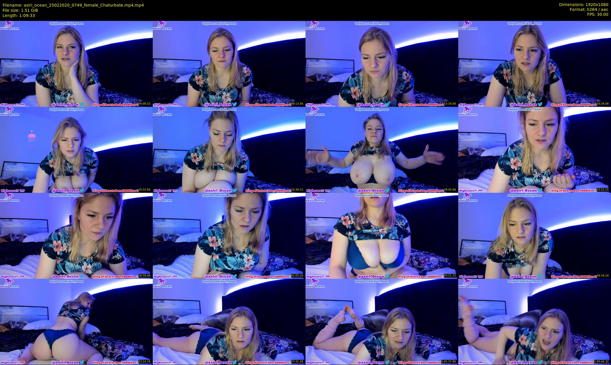 asiri_ocean — 70 minute Chaturbate female cam show recording, 1080p, Feb 25, 2020